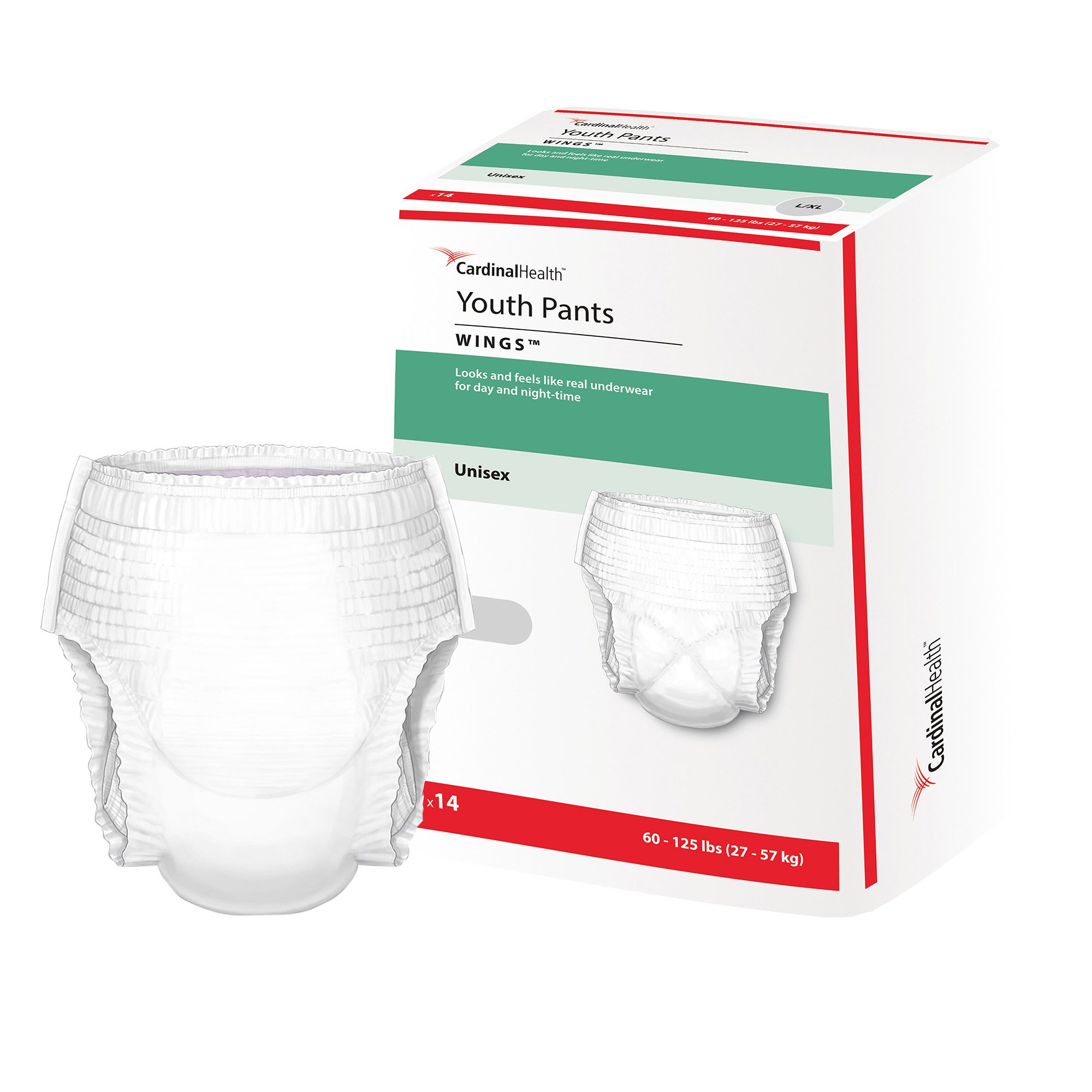Curity™ Youth Pants Unisex, Large, Heavy Absorbency, 60 - 125 lbs