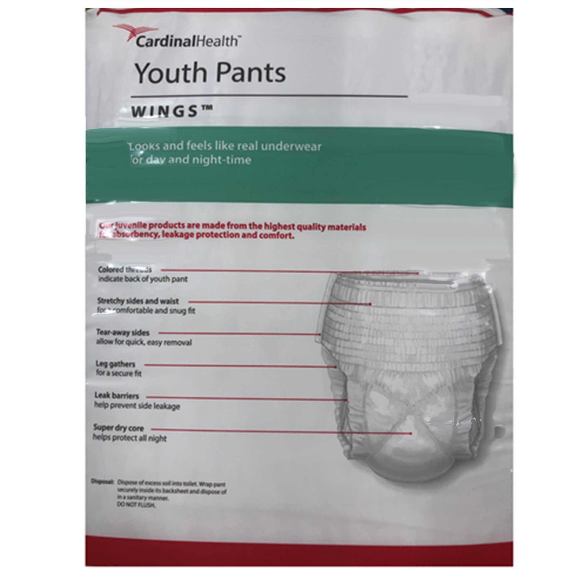 Curity™ Youth Pants, Unisex, Disposable, Tear Away Seams - Image 2