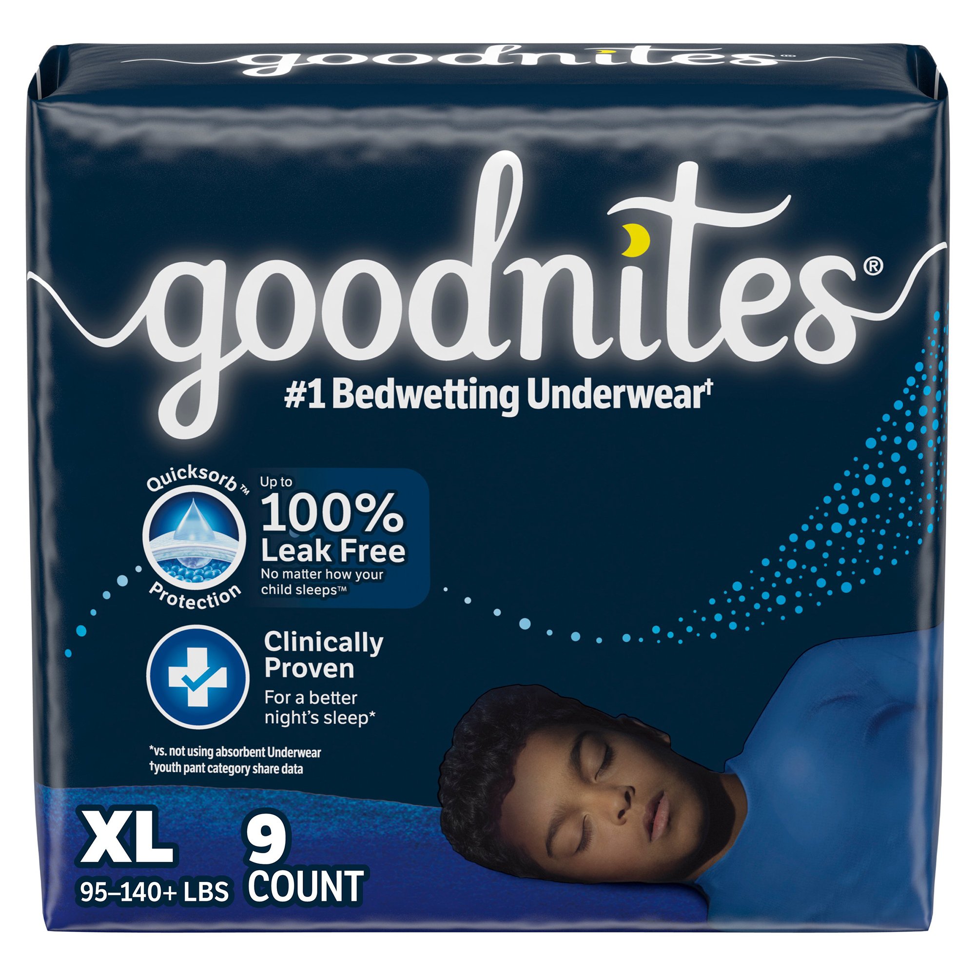 GoodNites® Bedwetting Underwear, Extra Large for Boys weighing 95 - 140 lbs.