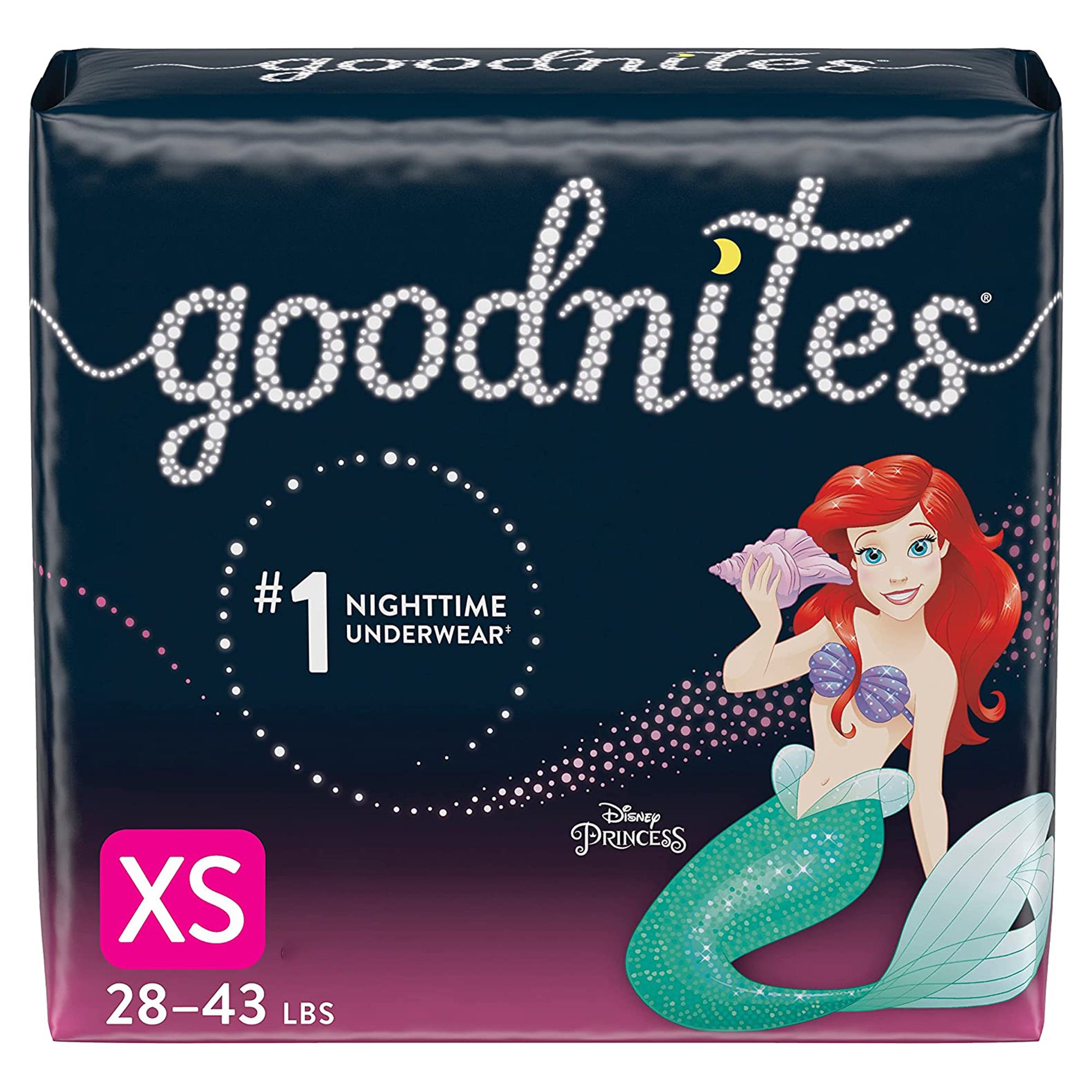 Goodnites® Heavy Absorbency Nighttime Underwear, X-Small for Girls 28 - 43 lbs.
