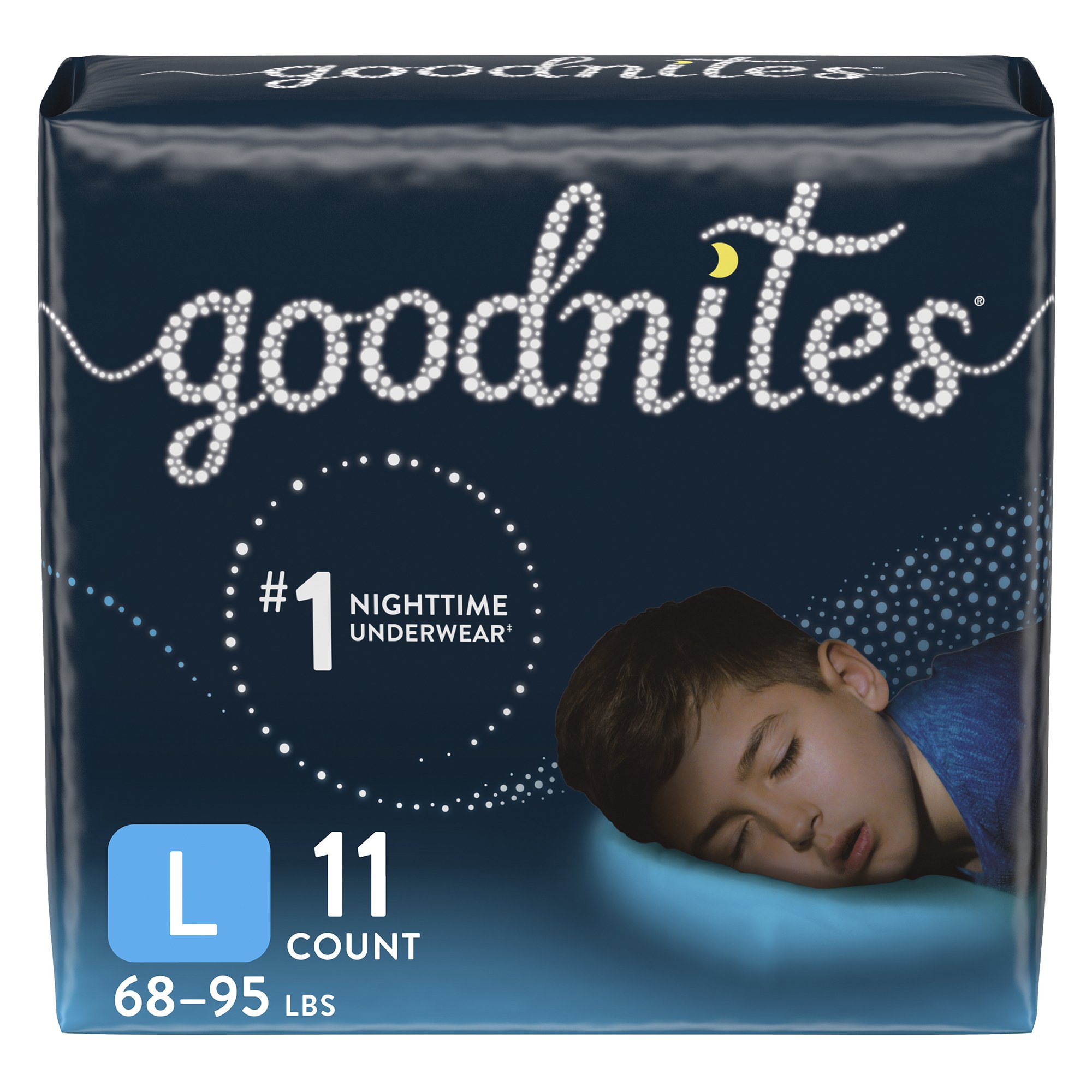GoodNites® Night Time Underwear, Large for Boys weighing 68 - 95 lbs.