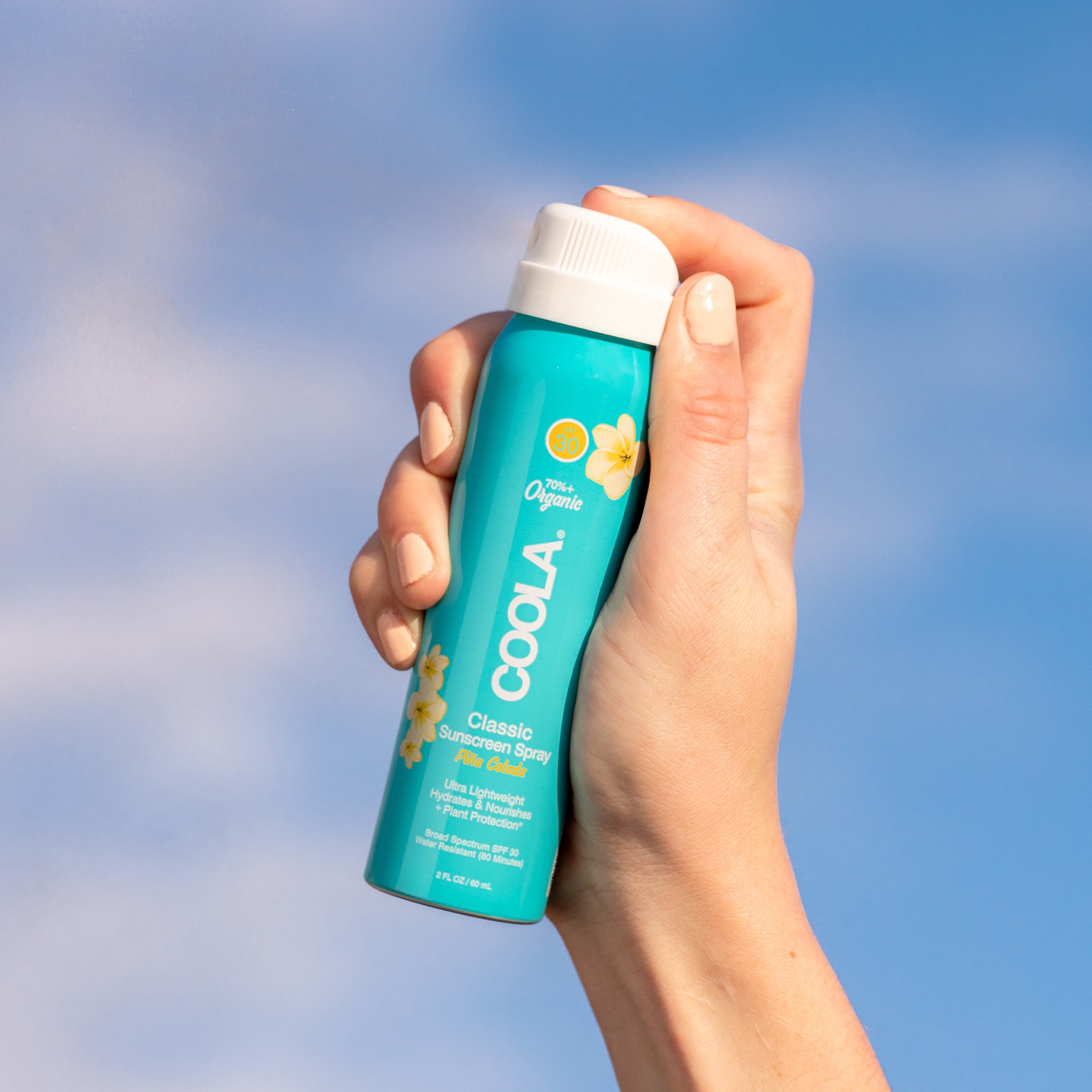Coola® Classic Body Sunscreen Spray SPF 30 Pina Colada Scent, 2-oz Aerosol Can - Image 2