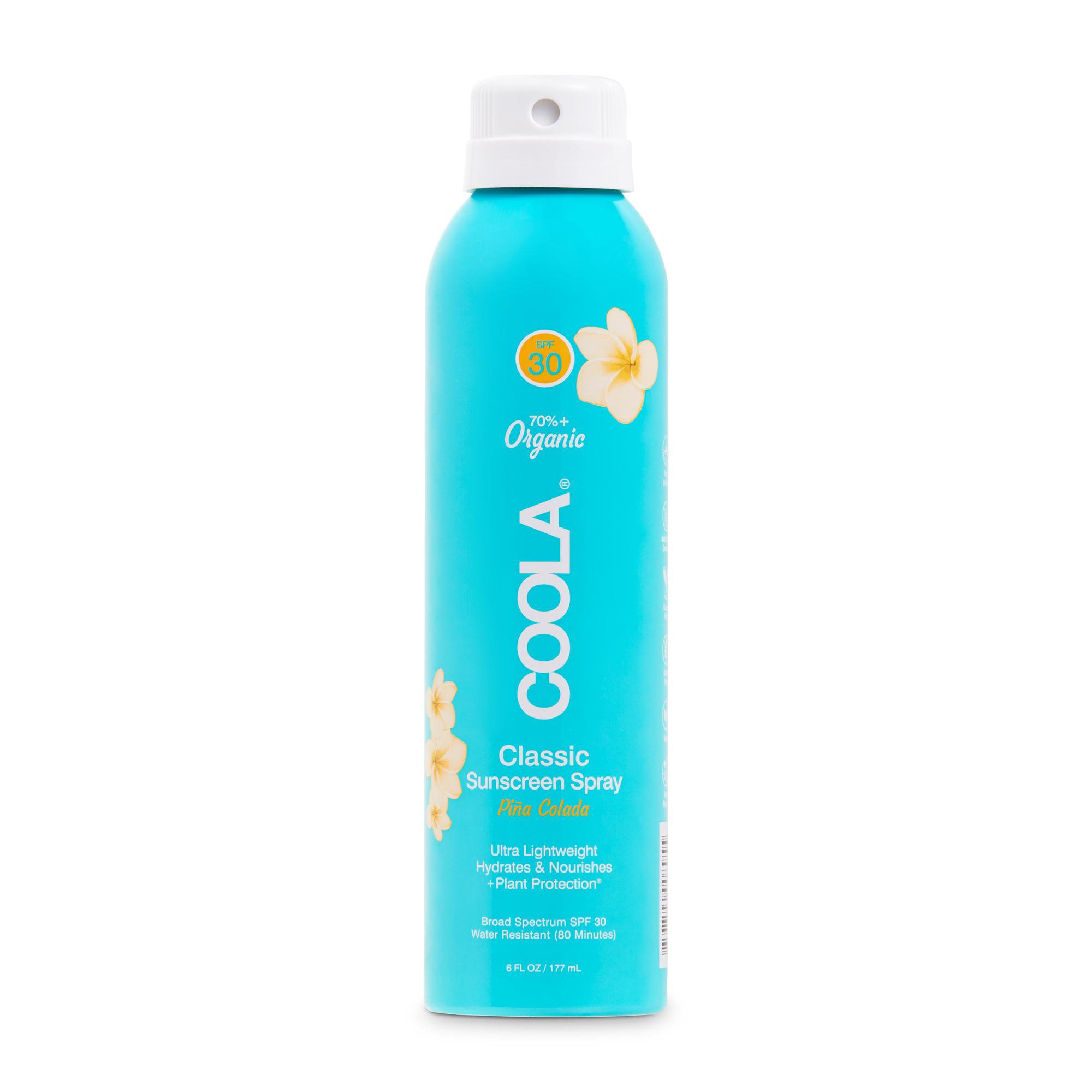 Coola® Classic Body Sunscreen Spray SPF 30 Pina Colada Scent, 6-oz Aerosol Can