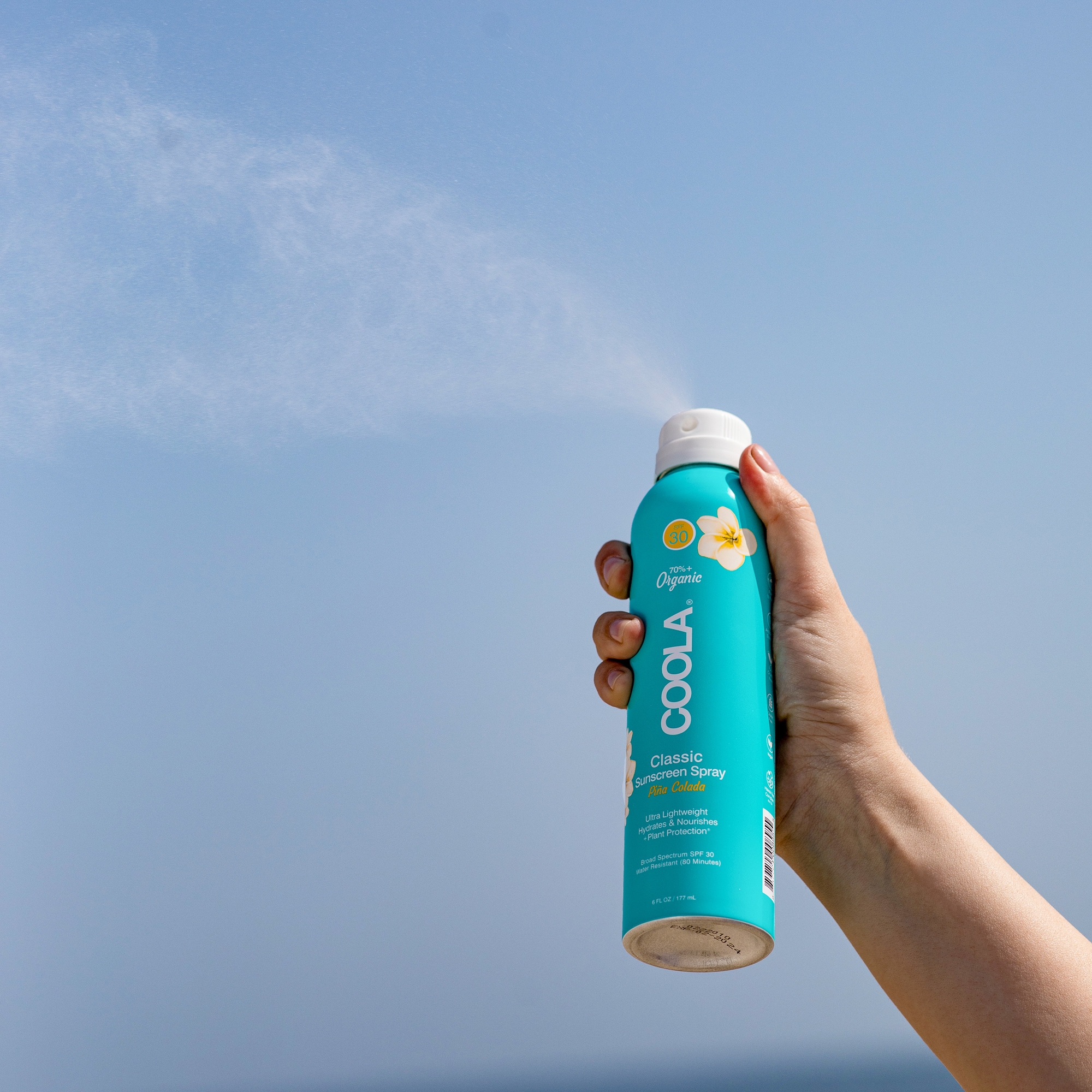 Coola® Classic Body Sunscreen Spray SPF 30 Pina Colada Scent, 6-oz Aerosol Can - Image 4