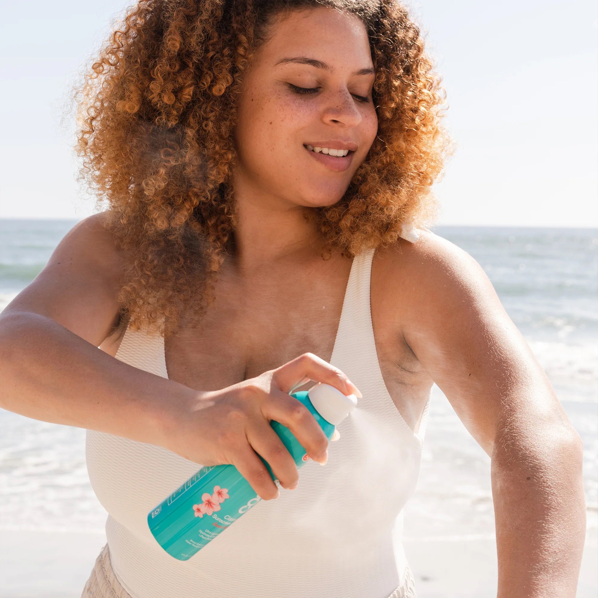 Coola® Classic Body Sunscreen Spray SPF 50 Guava Mano Scent, 6-ounce Aerosol Can - Image 3