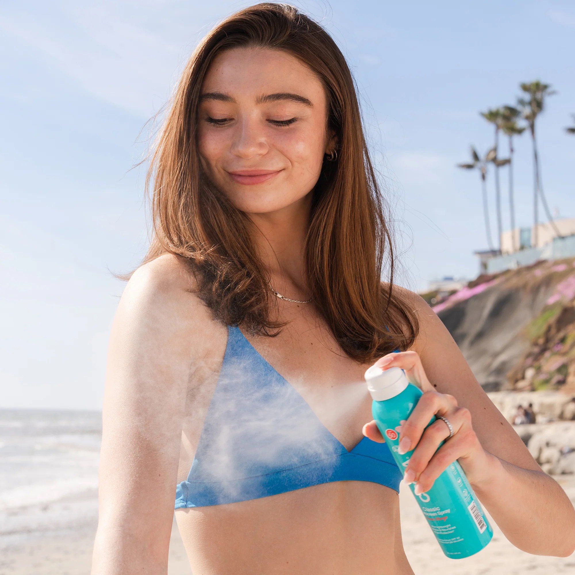 Coola® Classic Body Sunscreen Spray SPF 50 Guava Mano Scent, 6-ounce Aerosol Can - Image 4