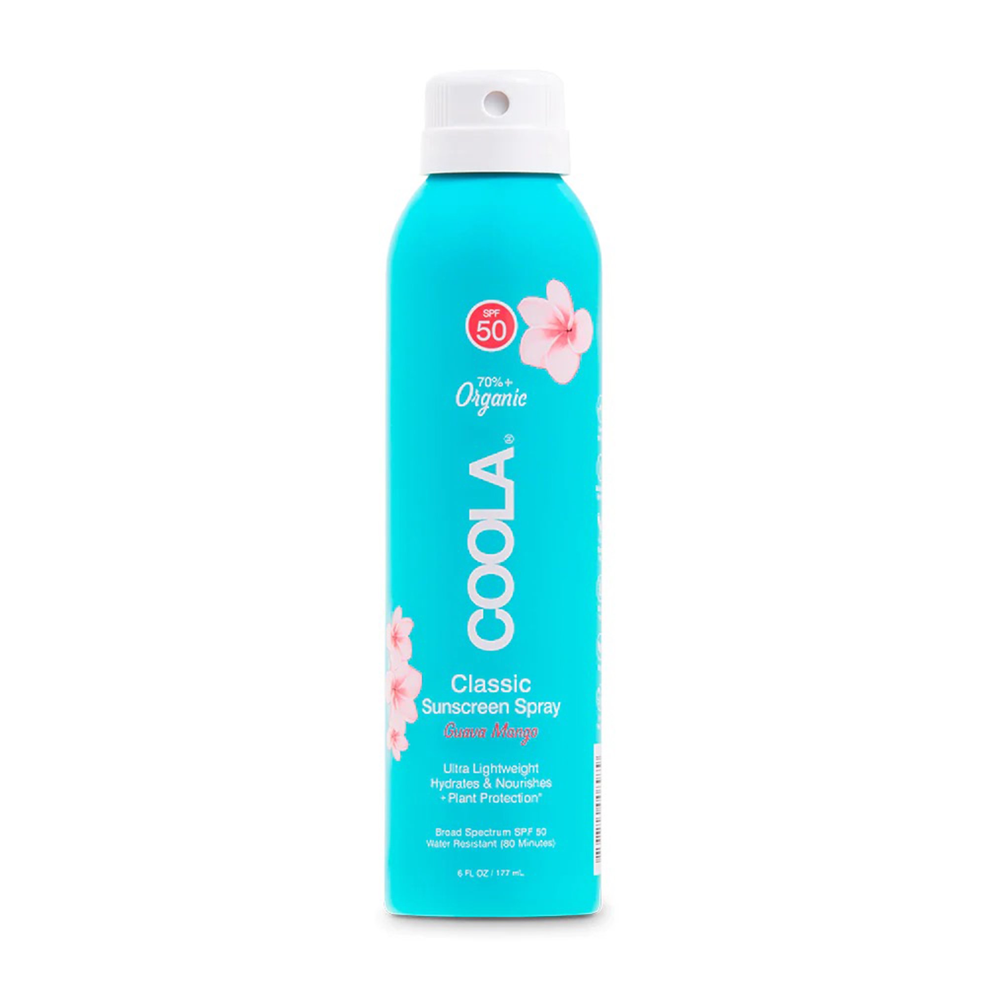 Coola® Classic Body Sunscreen Spray SPF 50 Guava Mano Scent, 6-ounce Aerosol Can
