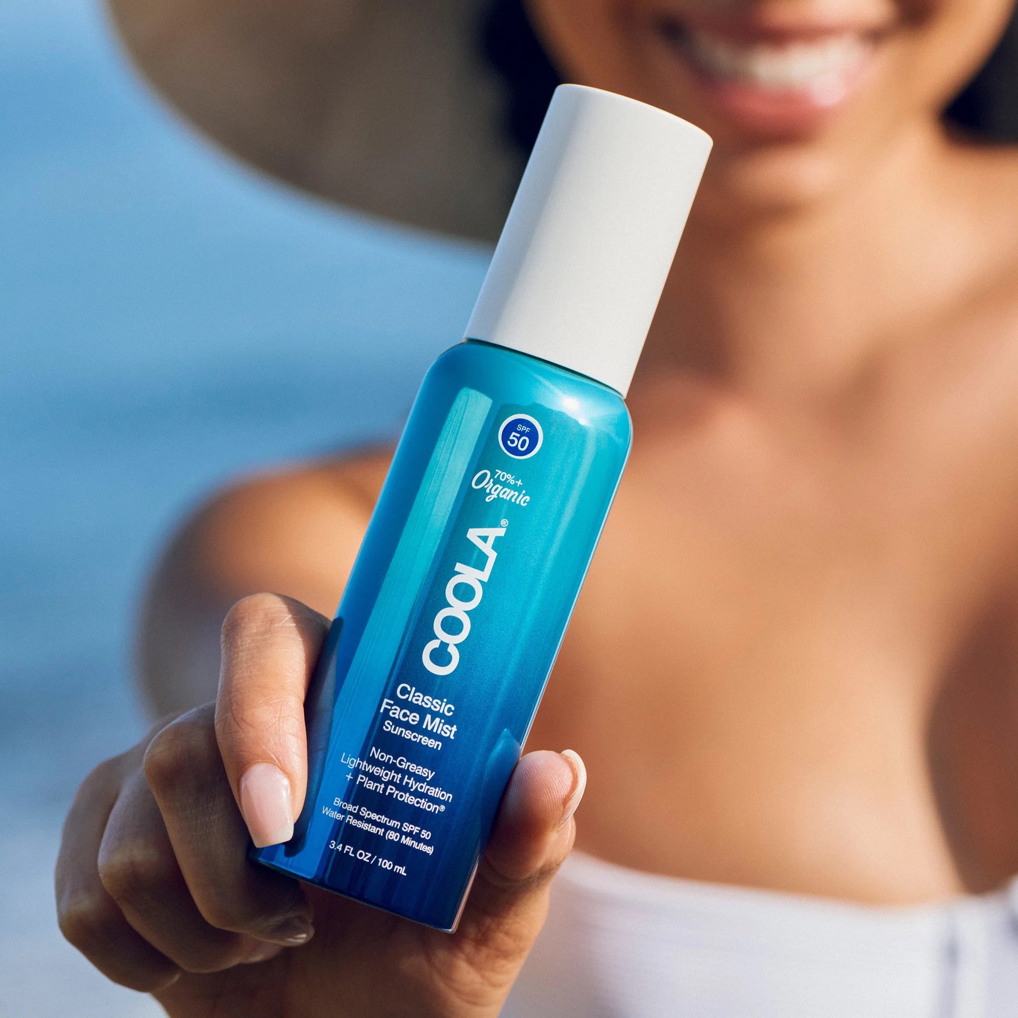 Coola® Classic Face Mist Sunscreen with Plant Protection® SPF 50, 3.4-ounce Can - Image 2