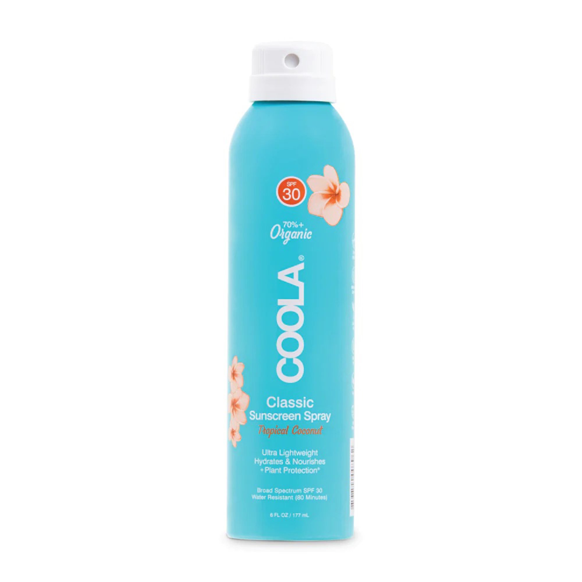Coola® Clear Body Sunscreen Spray SPF 30 Tropical Coconut Scent, 6-ounce Can