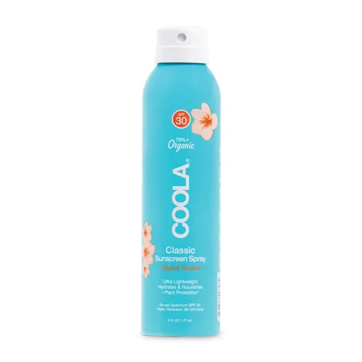 Coola® Clear Body Sunscreen Spray SPF 30 Tropical Coconut Scent, 6-ounce Can