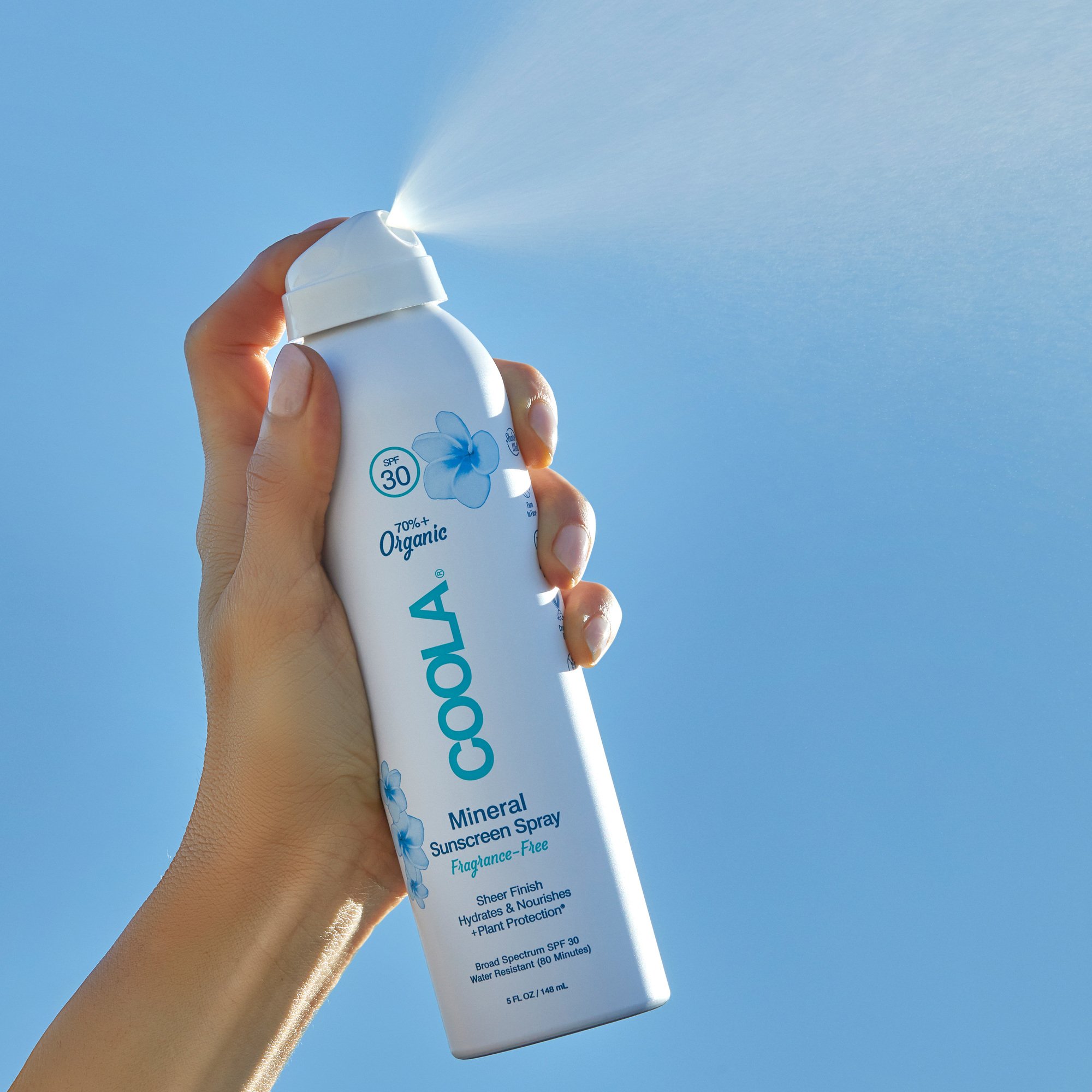 Coola® Zinc Oxide Sunscreen Spray Fragrance Free SPF 30, 5-ounce Aerosol Can - Image 5