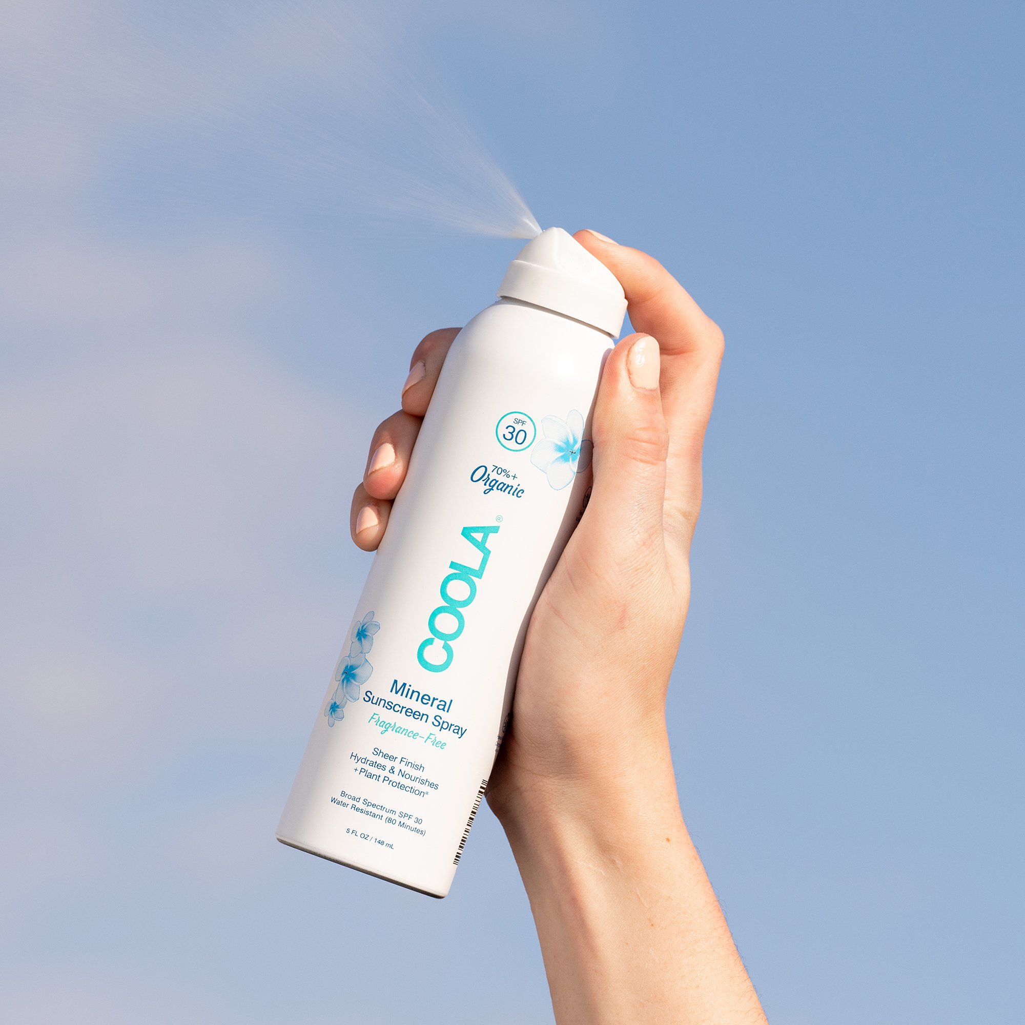 Coola® Zinc Oxide Sunscreen Spray Fragrance Free SPF 30, 5-ounce Aerosol Can - Image 2