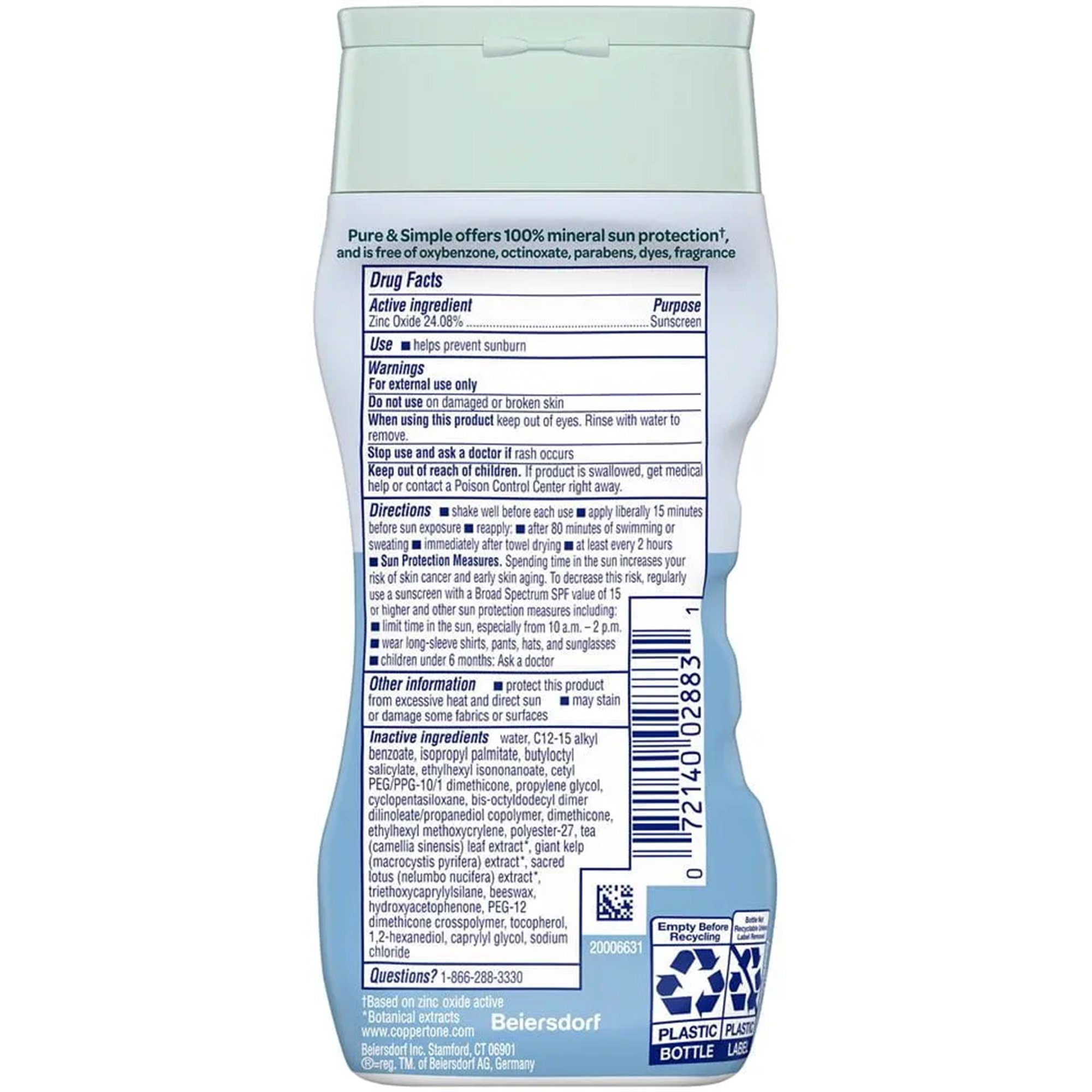 Coppertone® Pure and Simple SPF 50 Mineral Sunscreen Spray, 5 oz. - Image 2