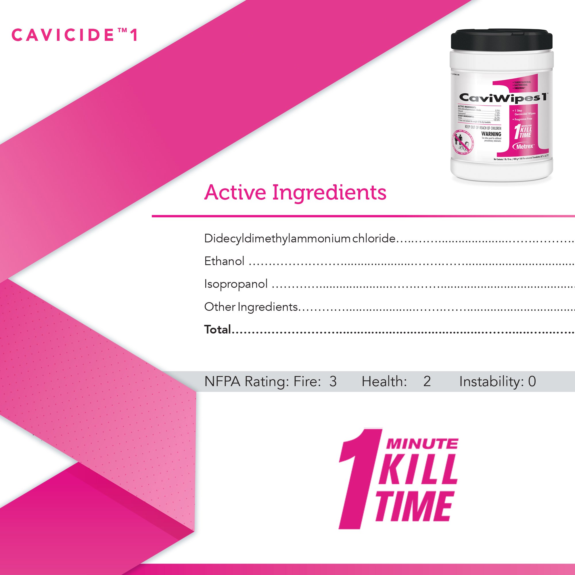 CaviWipes1 Surface Disinfectant, Alcohol Based, Wipes - Image 3