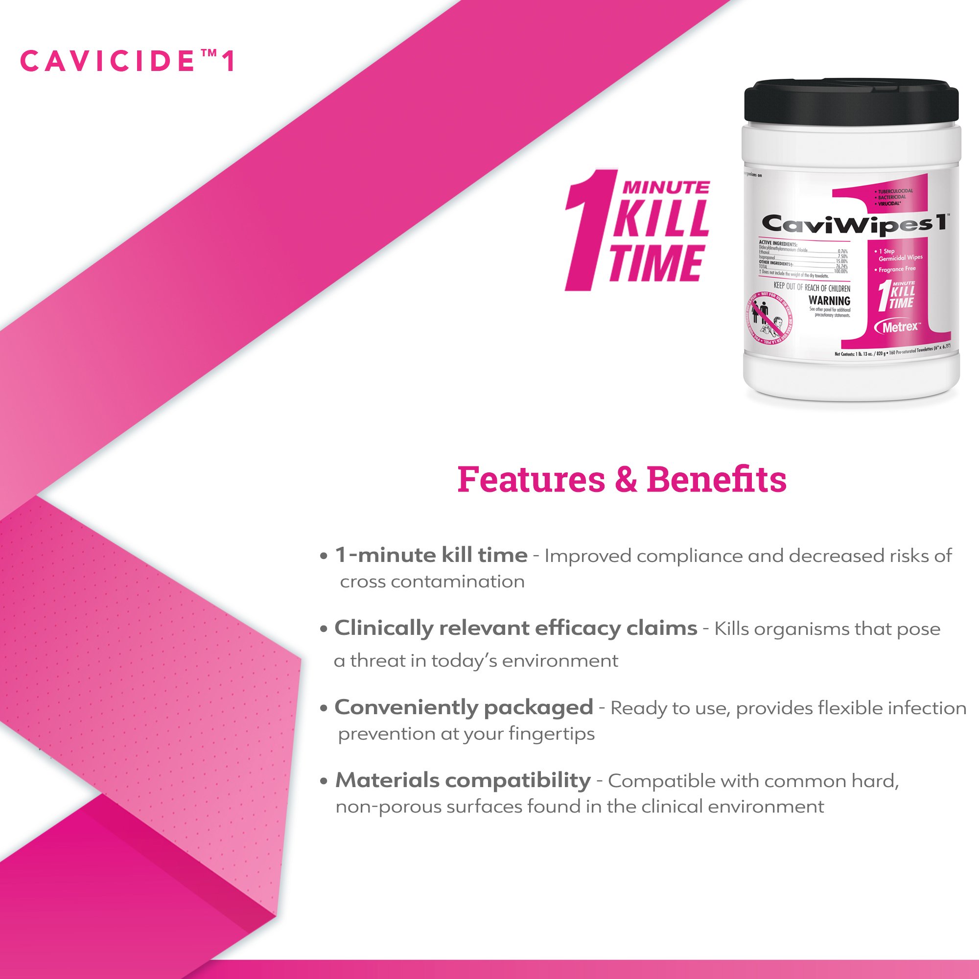 CaviWipes1 Surface Disinfectant, Alcohol Based, Wipes - Image 4