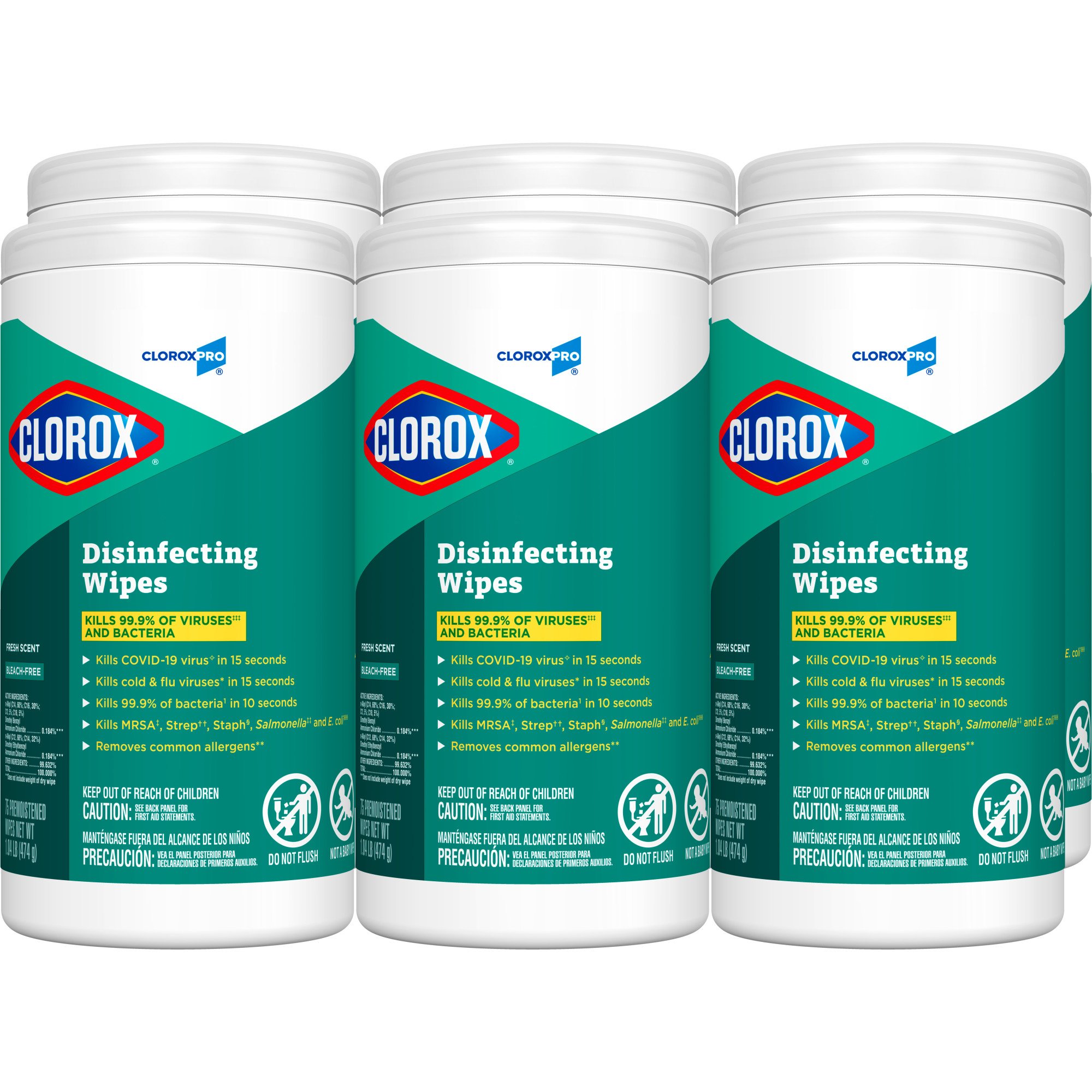 Clorox Pro™ Clorox® Disinfecting Wipes, Fresh Scent, 75 ct. - Image 3