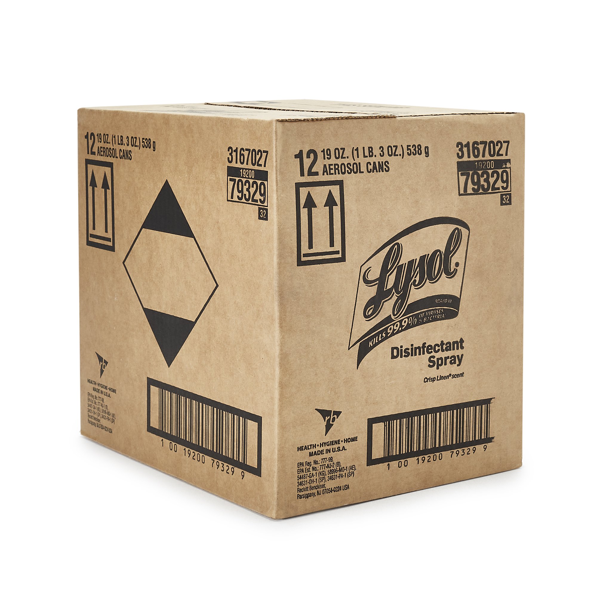 Lysol® Disinfectant Spray Crisp Linen® Scent, 19-ounce Aerosol Can - Image 3