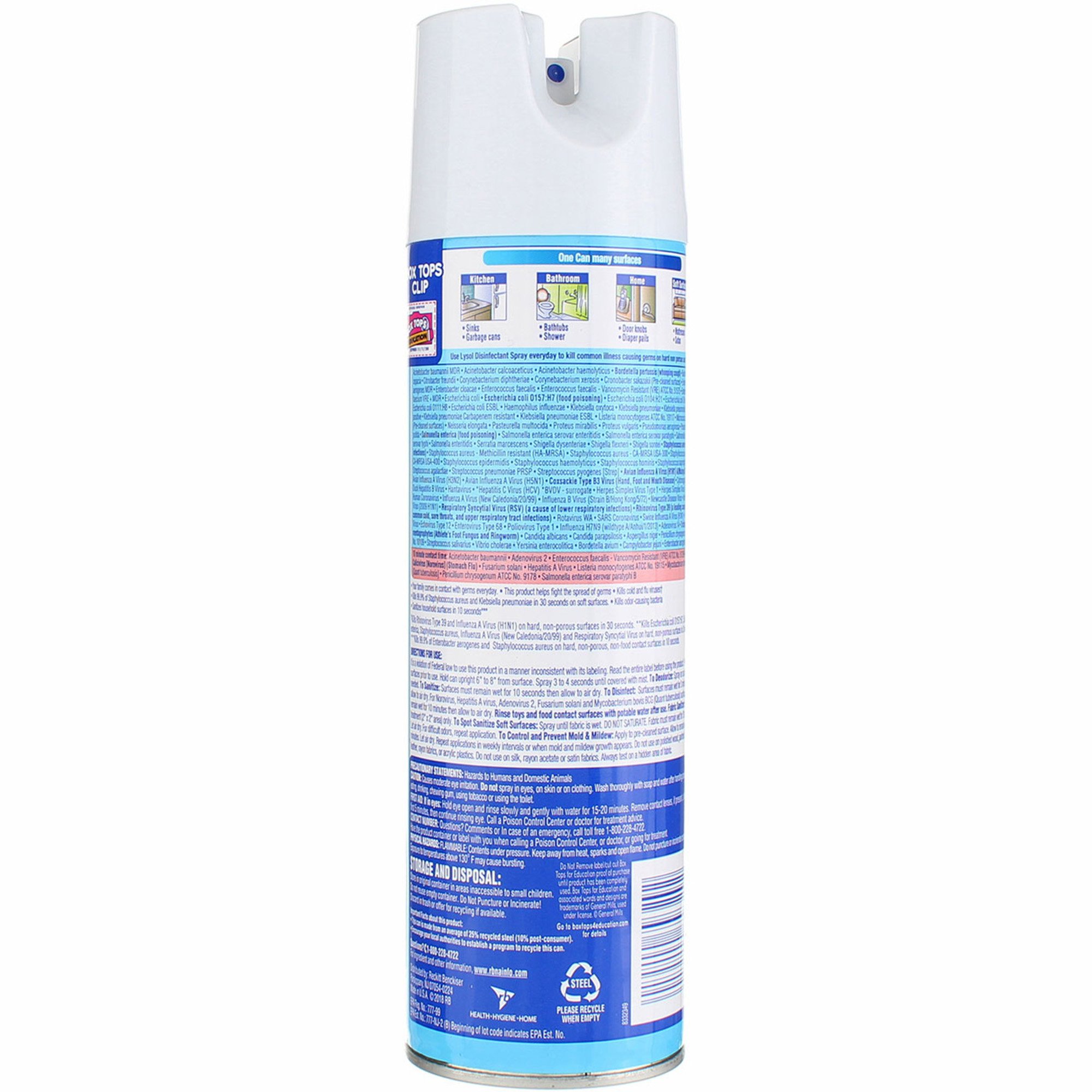 Lysol® Disinfectant Spray Crisp Linen® Scent, 19-ounce Aerosol Can - Image 2