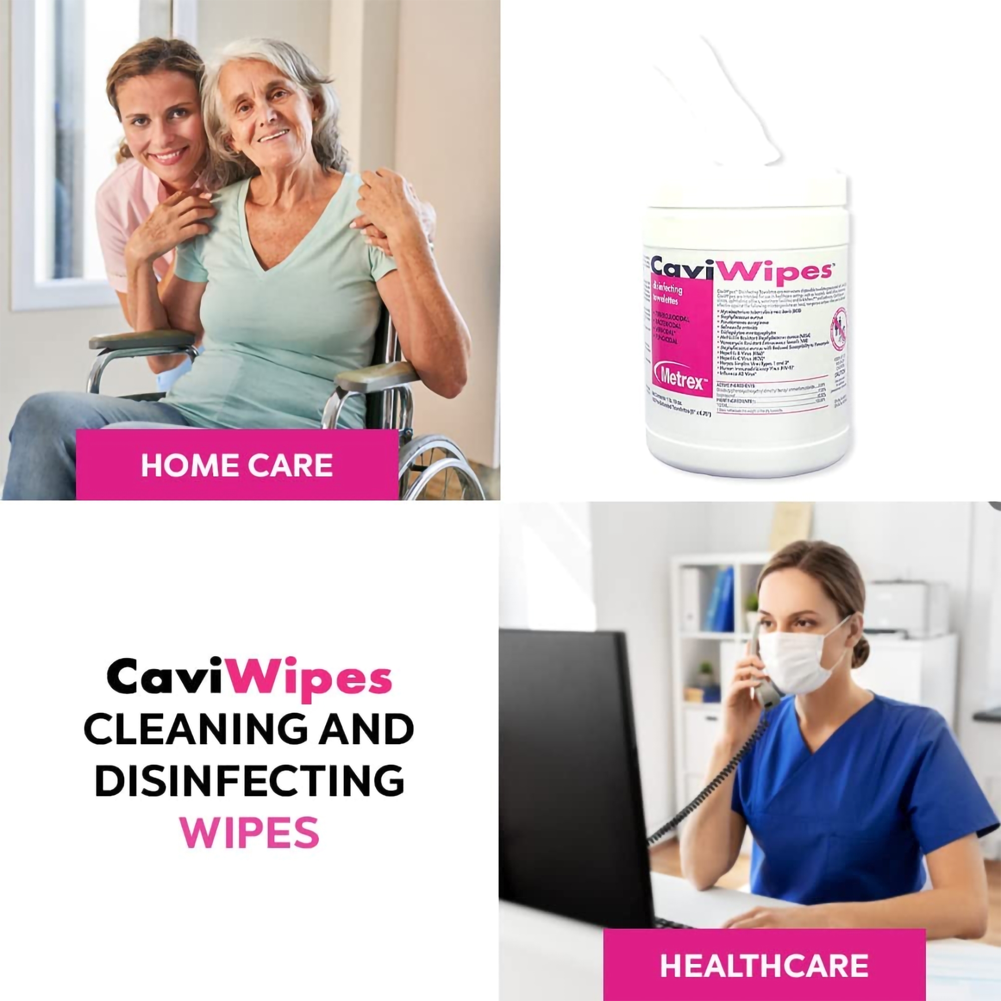 Metrex CaviWipes Surface Disinfectant Alcohol-Based Wipes, Canister - Image 4