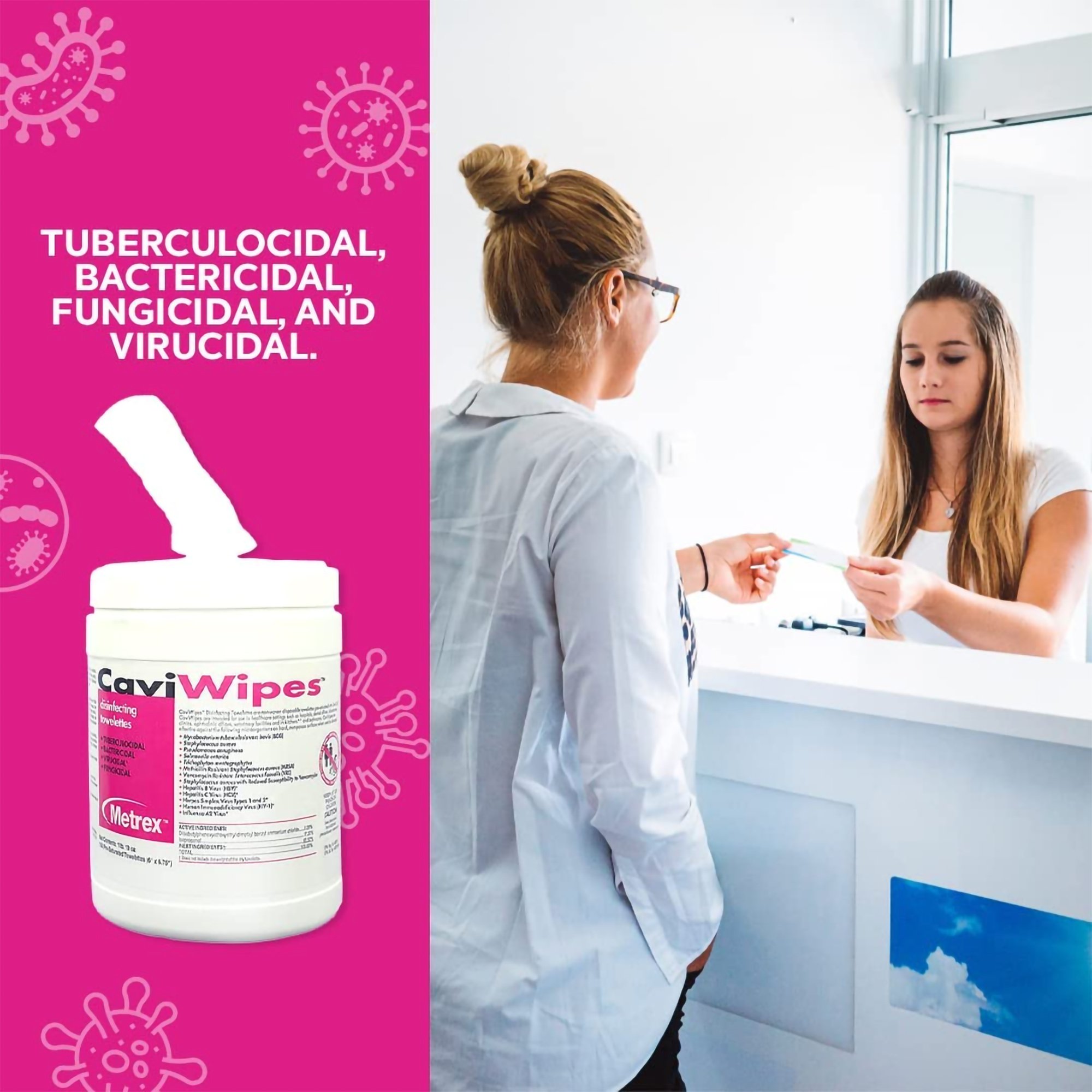 Metrex CaviWipes Surface Disinfectant Alcohol-Based Wipes, Canister - Image 5