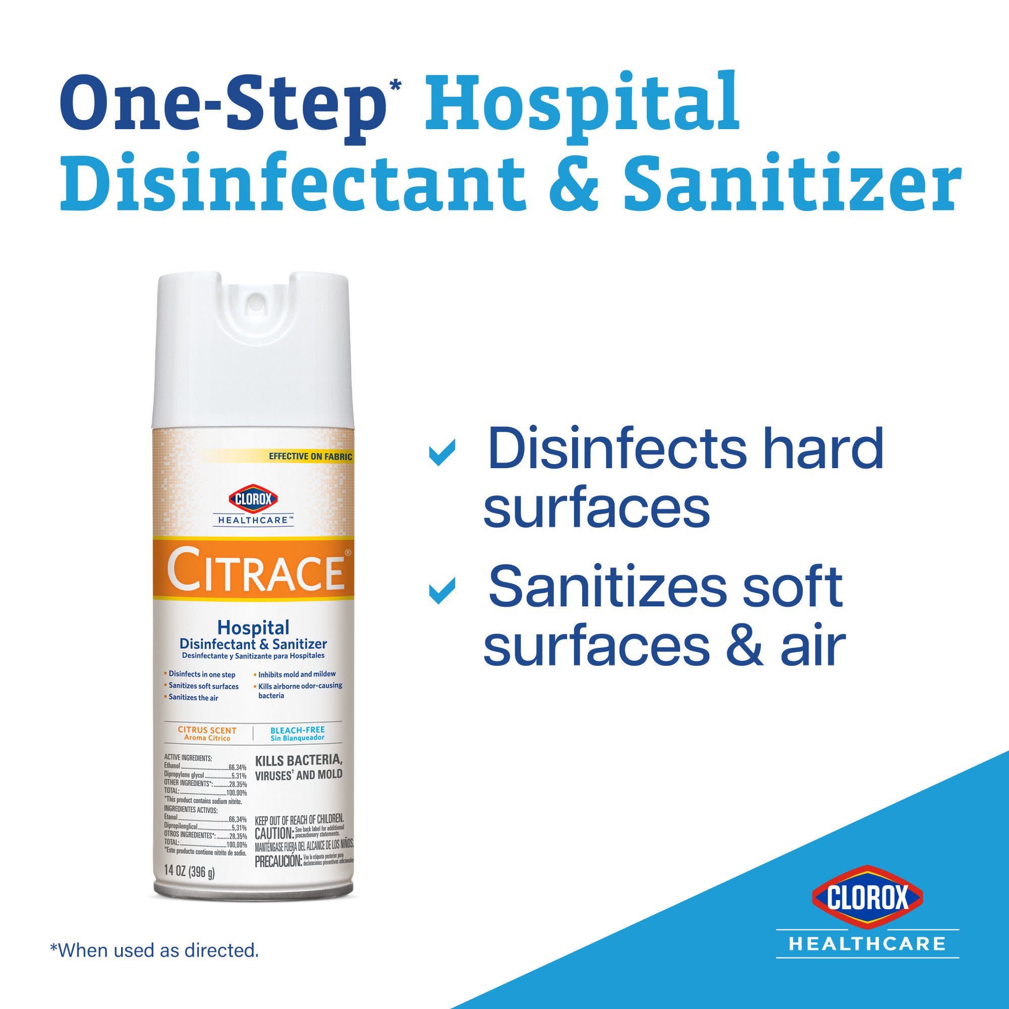 Clorox Healthcare® Citrace® Hospital Disinfectant & Sanitizer, Citrus Scent - Image 6