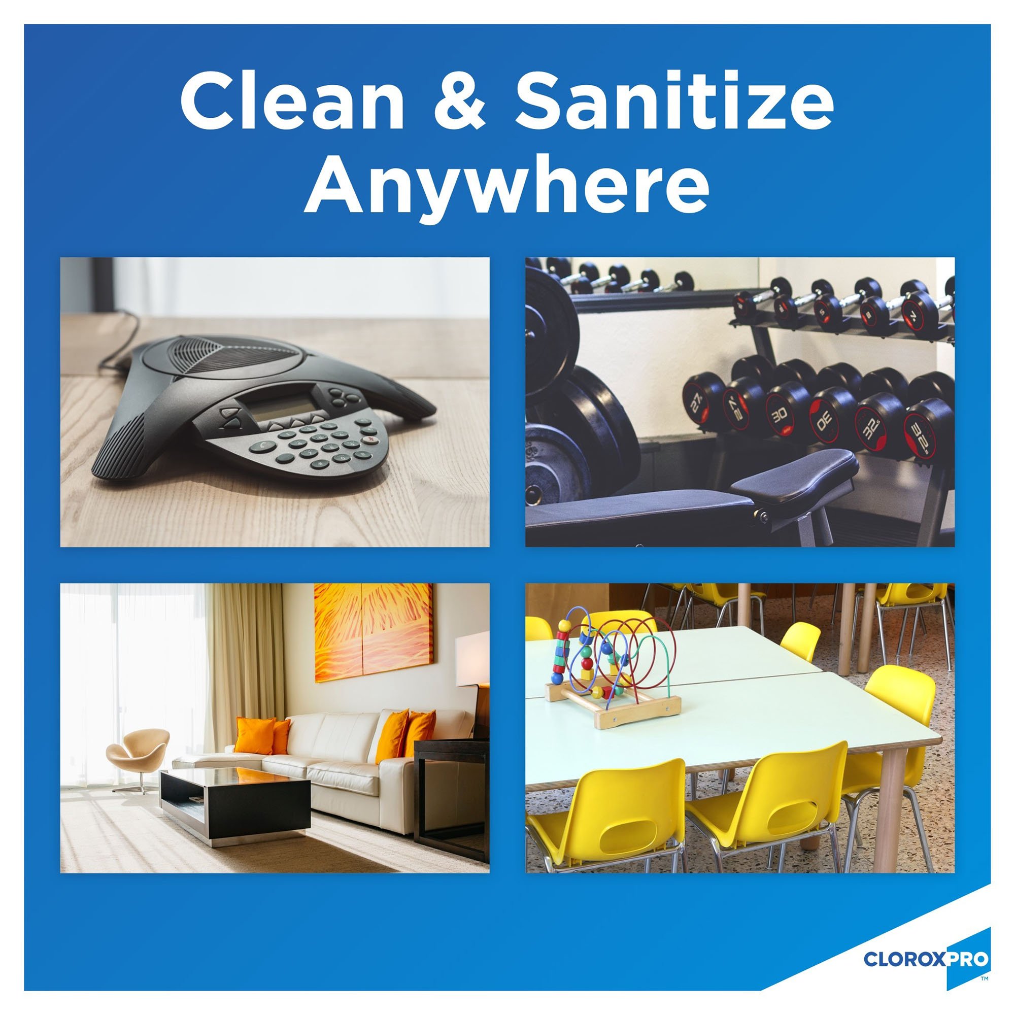 Clorox Pro™ Clorox® 4 in One Surface Disinfectant and Sanitizer, Citrus Scent - Image 6