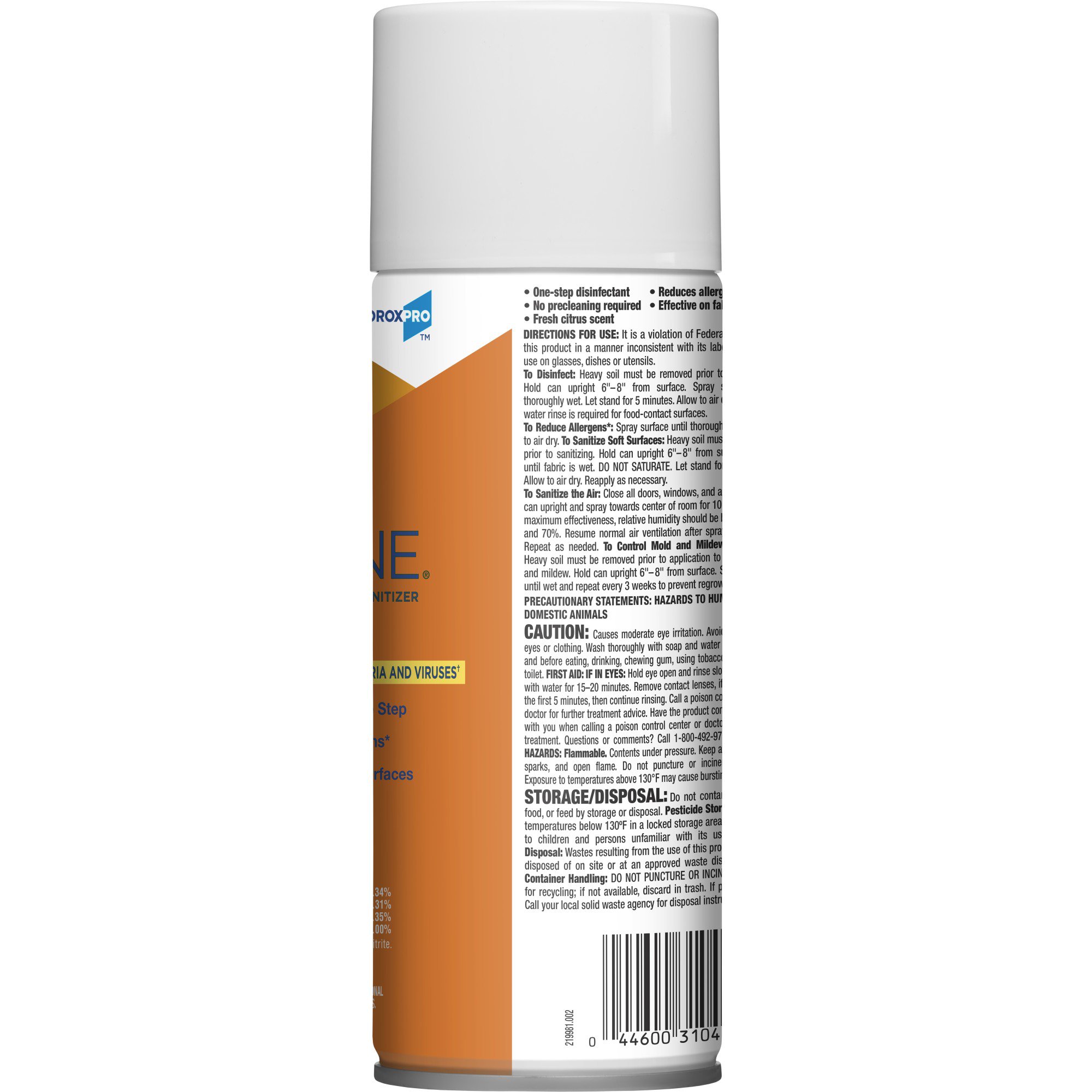 Clorox Pro™ Clorox® 4 in One Surface Disinfectant and Sanitizer, Citrus Scent - Image 7