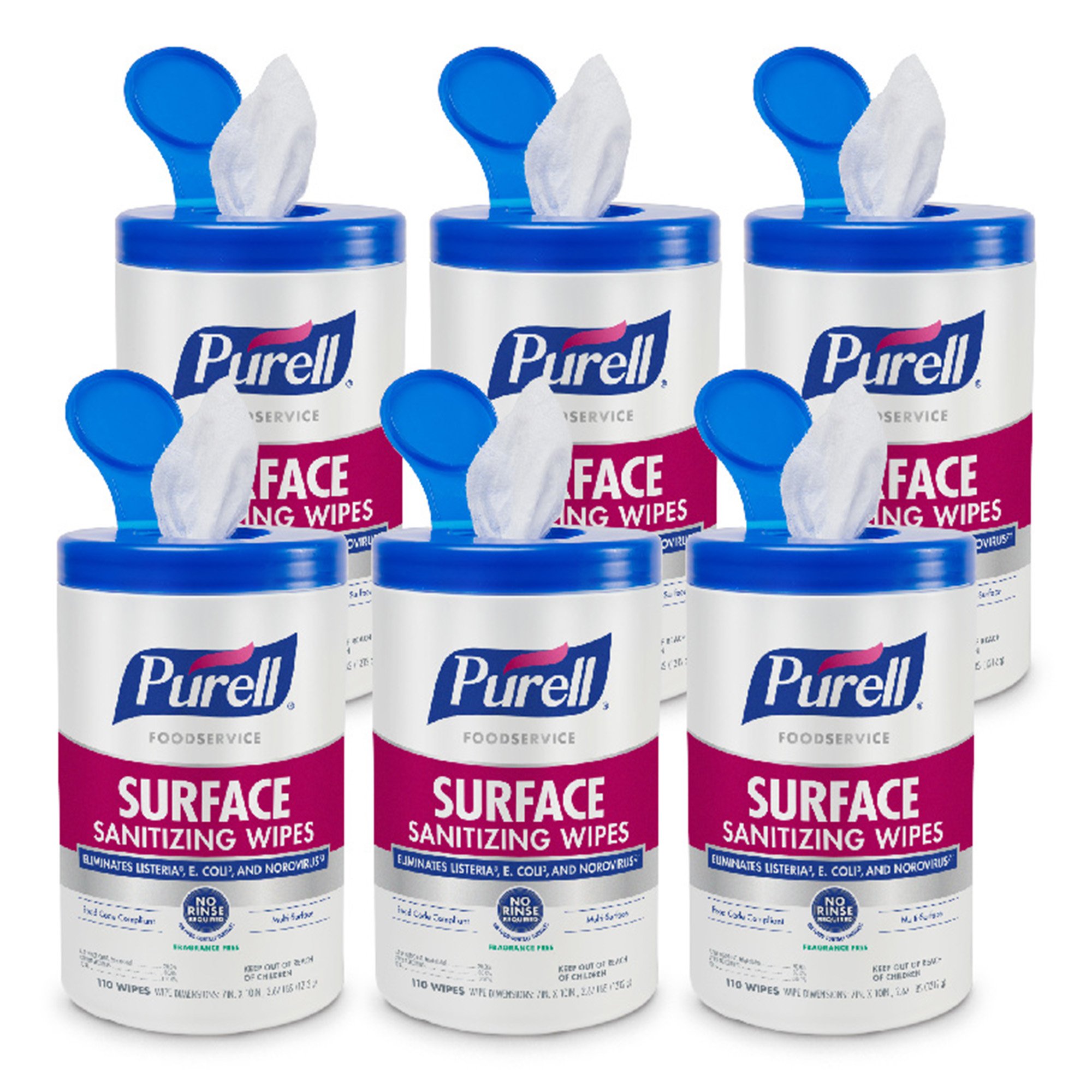 Purell® Foodservice Ethyl Alcohol Surface Sanitizing Wipes, Canister - Image 3