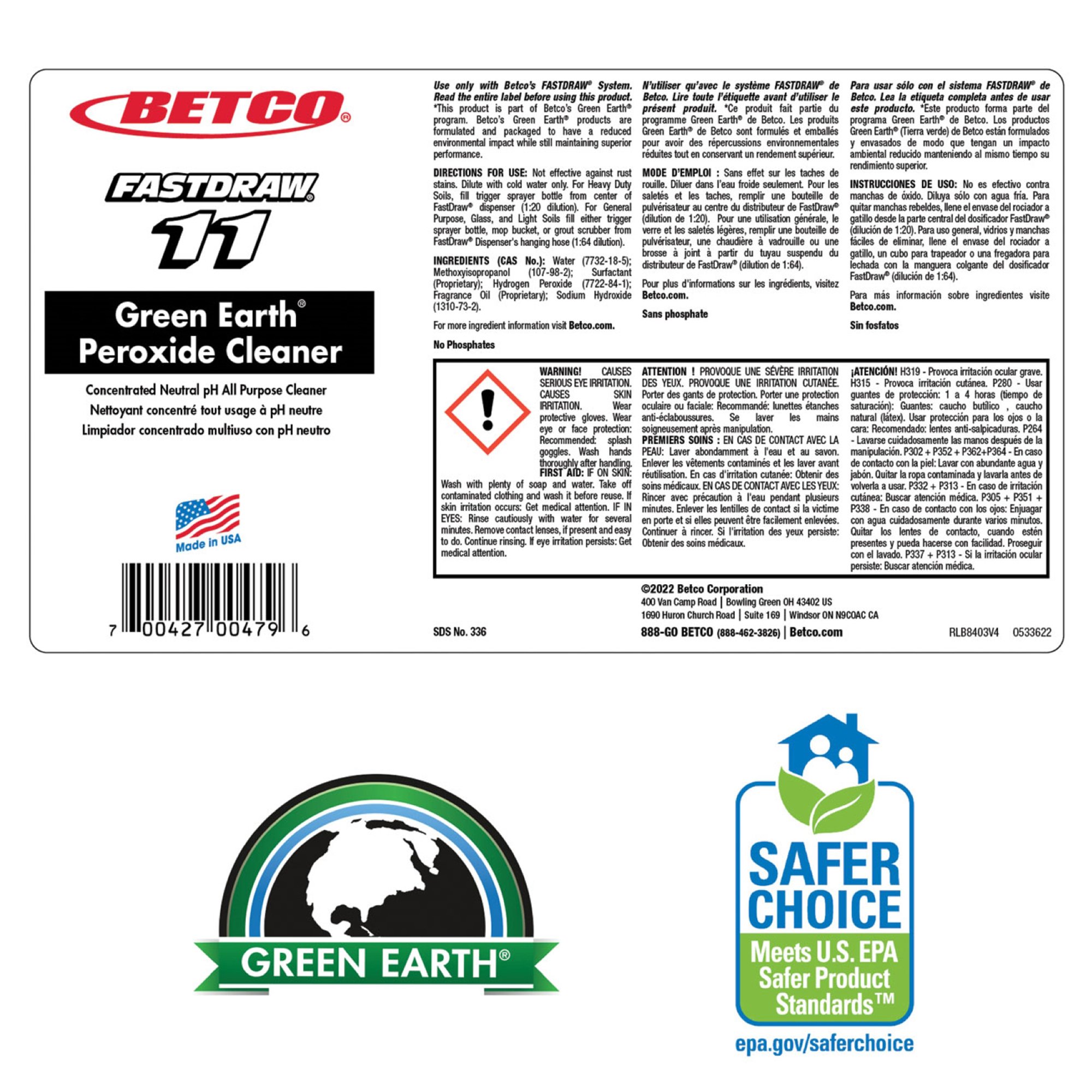 Betco® Green Earth® Peroxide Surface Disinfectant Cleaner - Image 2