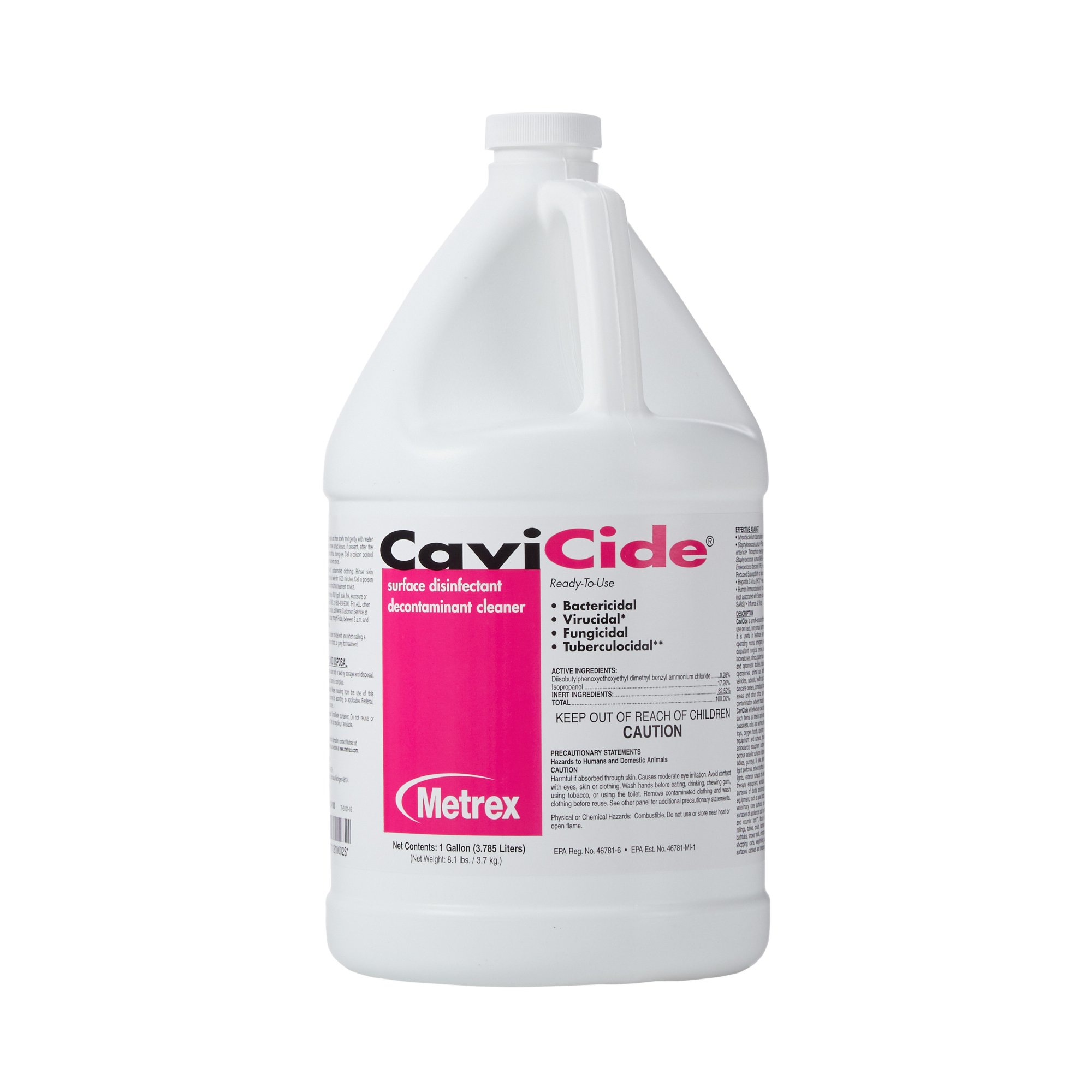 CaviCide Surface Disinfectant Cleaner, Alcohol Based, 1-gallon Jug