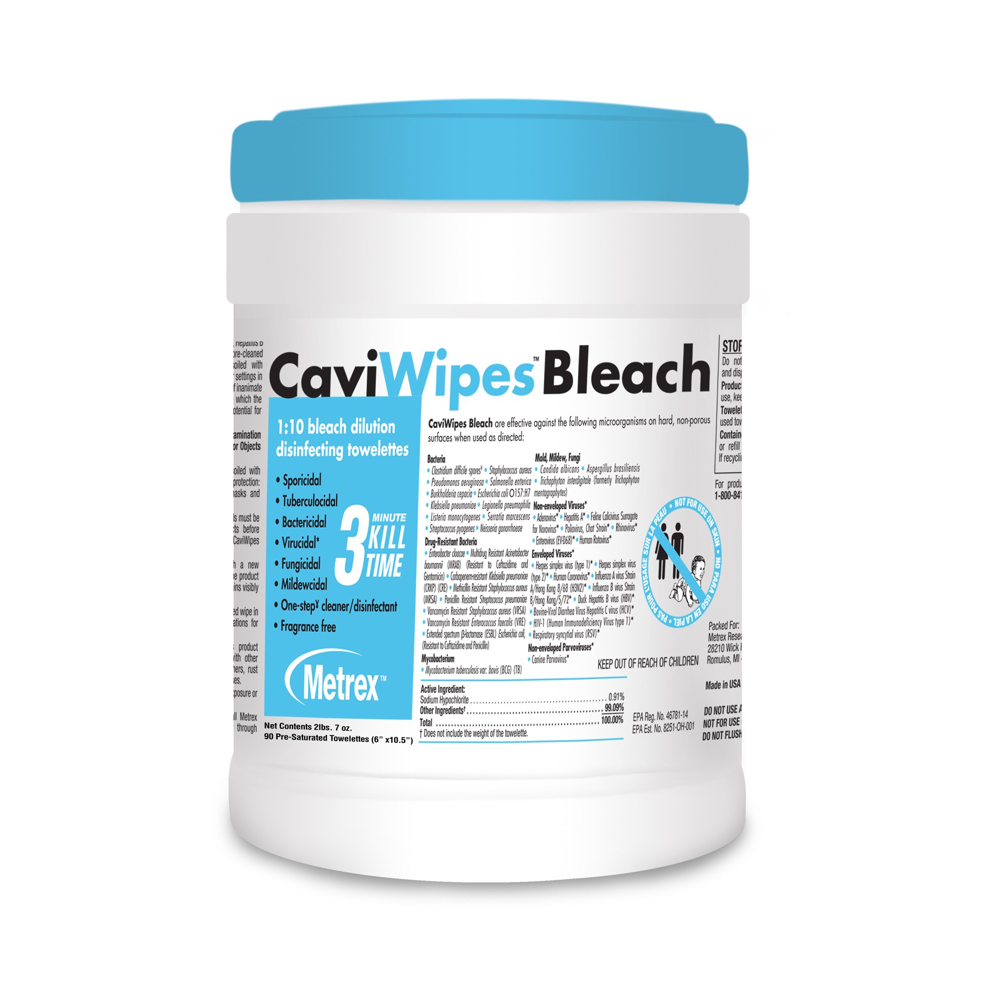 CaviWipes® Bleach Disinfecting Wipes