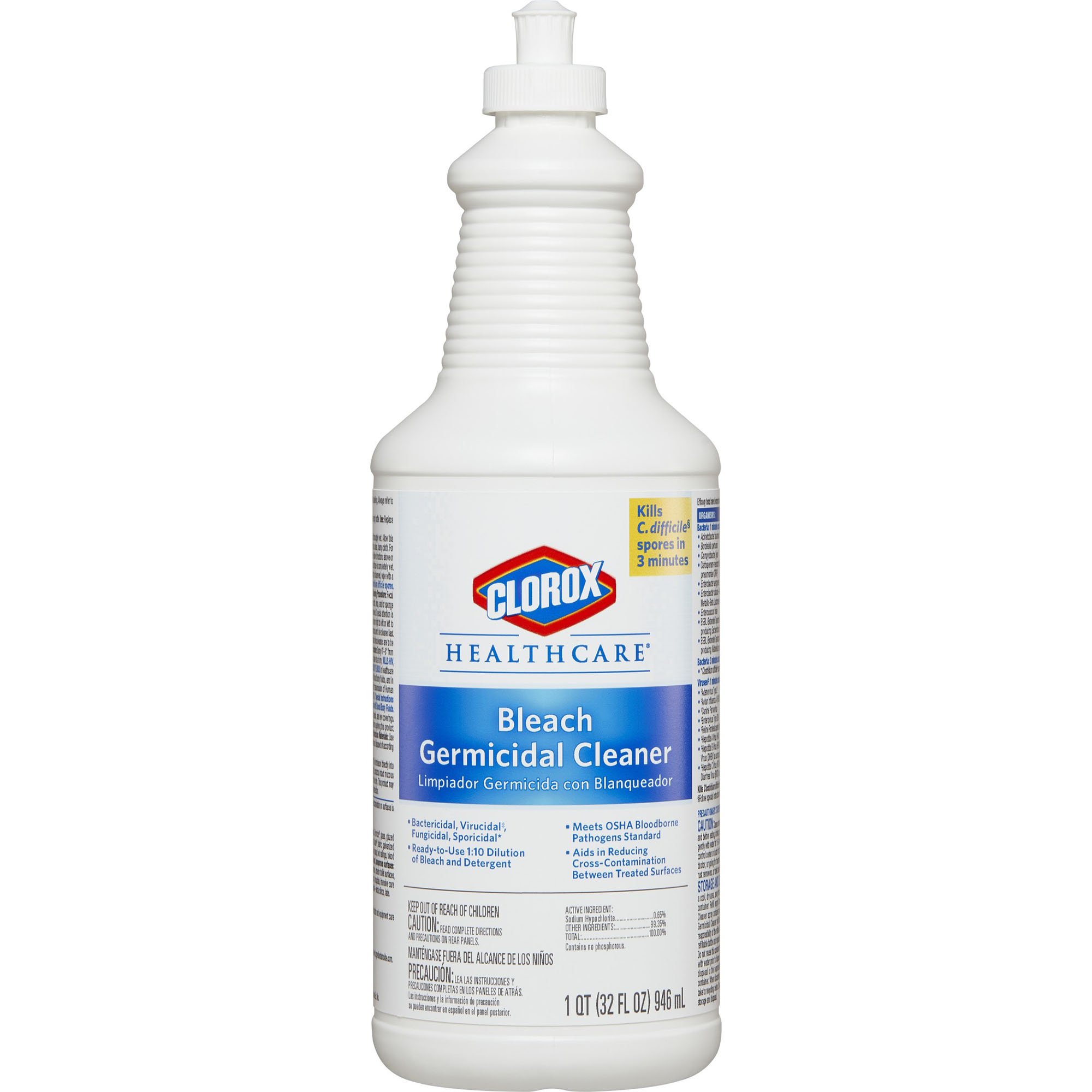 Clorox Healthcare® Bleach Germicidal Cleaner, 32-ounce bottle