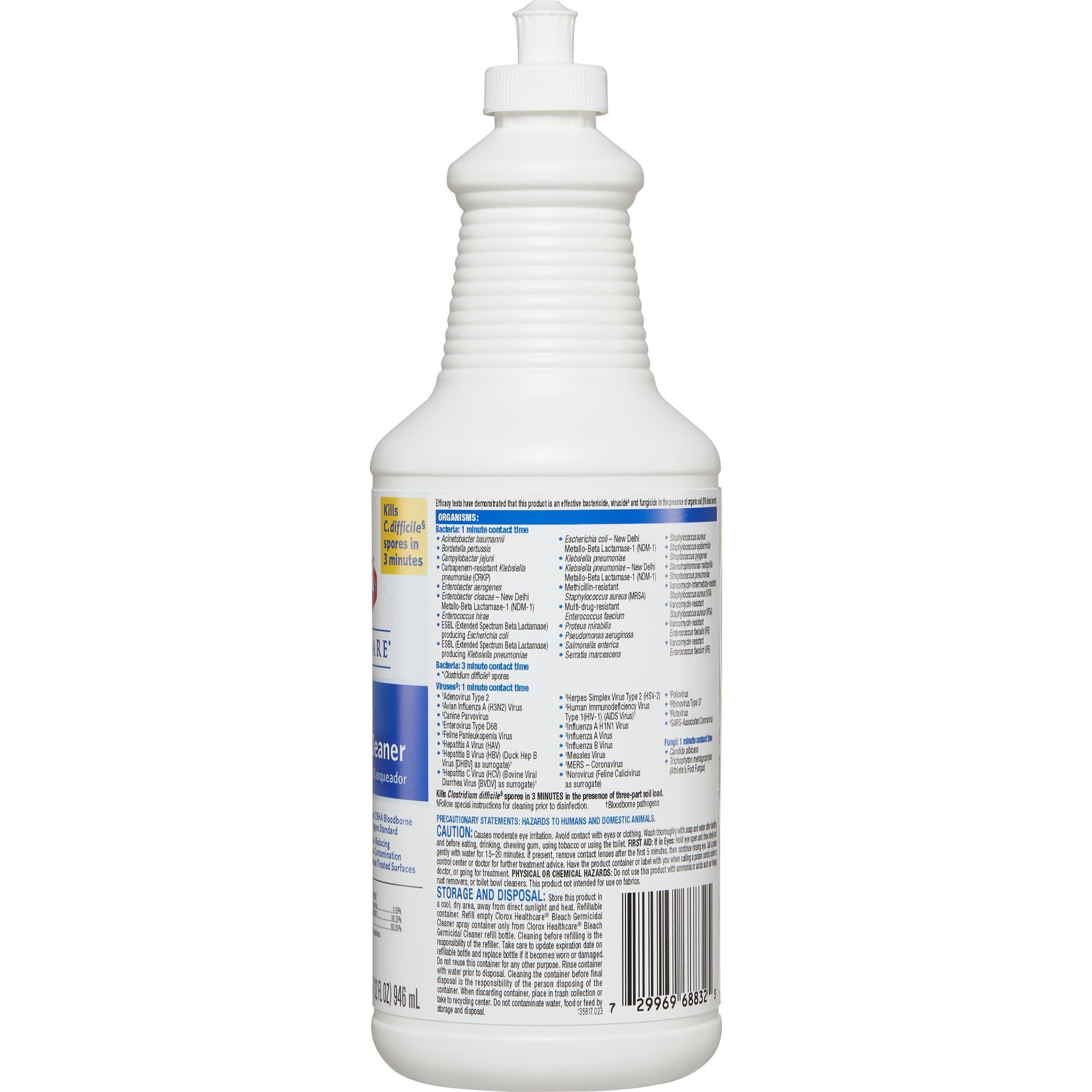 Clorox Healthcare® Bleach Germicidal Cleaner, 32-ounce bottle - Image 4