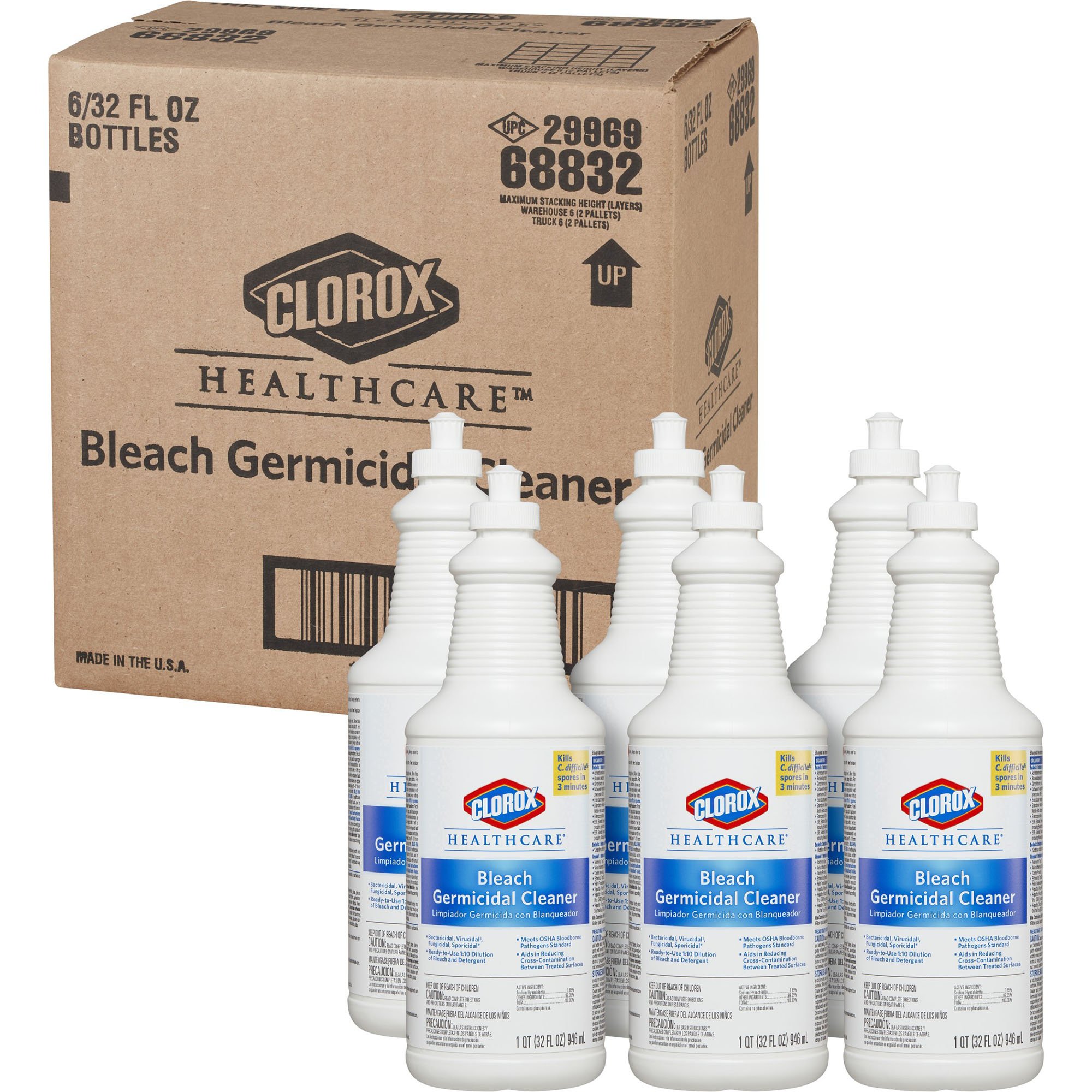 Clorox Healthcare® Bleach Germicidal Cleaner, 32-ounce bottle - Image 5