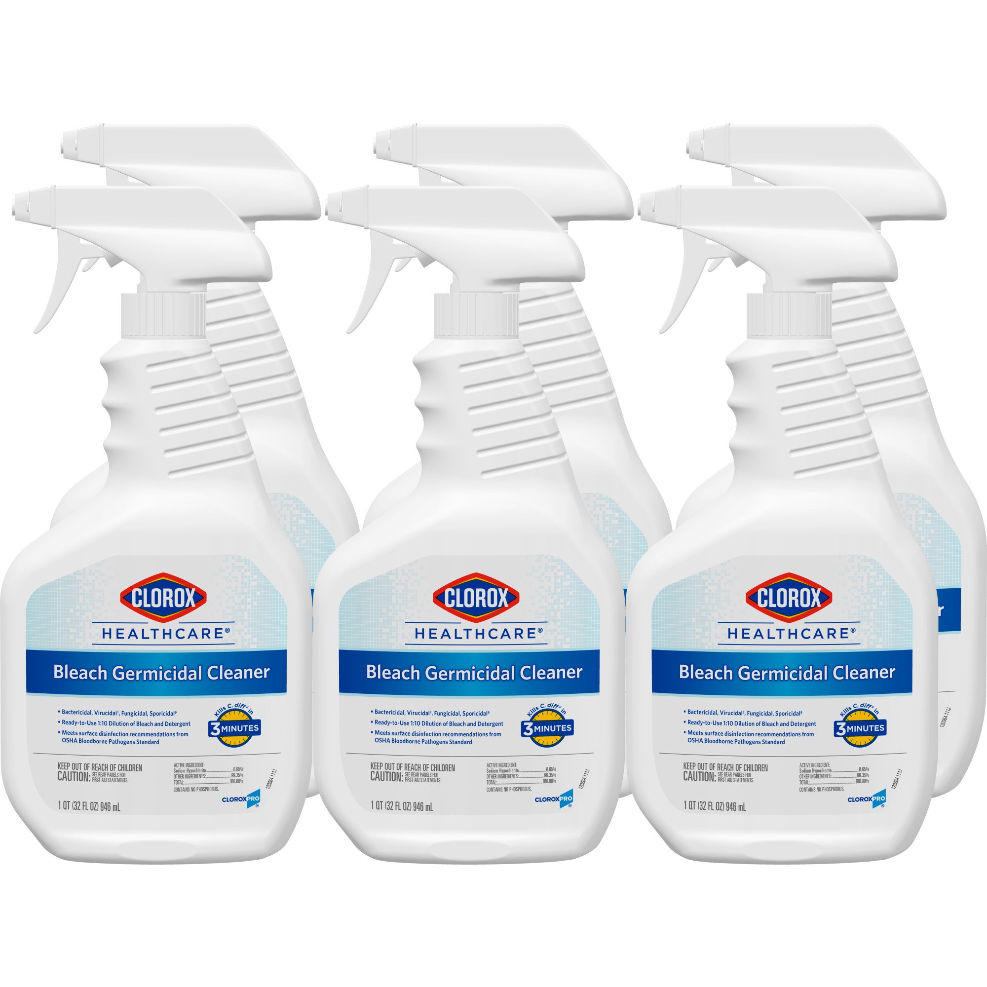 Clorox Healthcare® Bleach Germicidal Cleaner, Spray Bottle, 32 oz. - Image 3