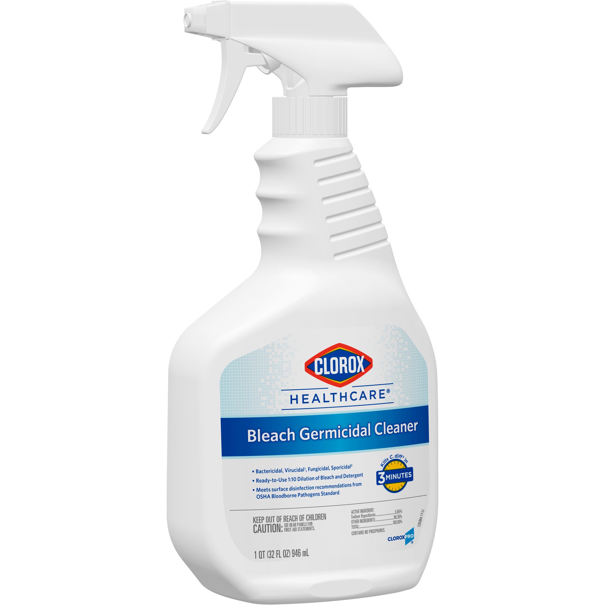 Clorox Healthcare® Bleach Germicidal Cleaner, Spray Bottle, 32 oz. - Image 8
