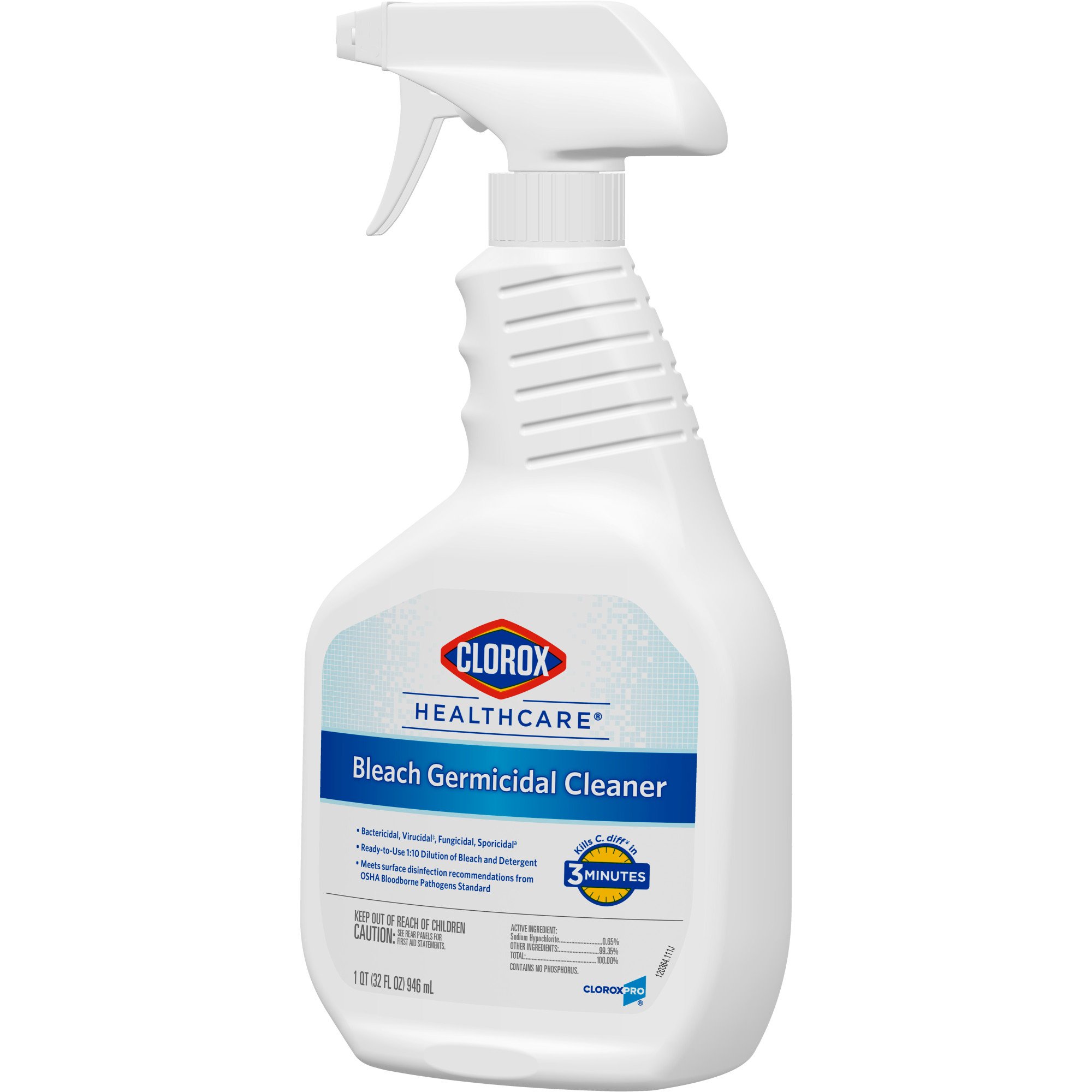 Clorox Healthcare® Bleach Germicidal Cleaner, Spray Bottle, 32 oz. - Image 9