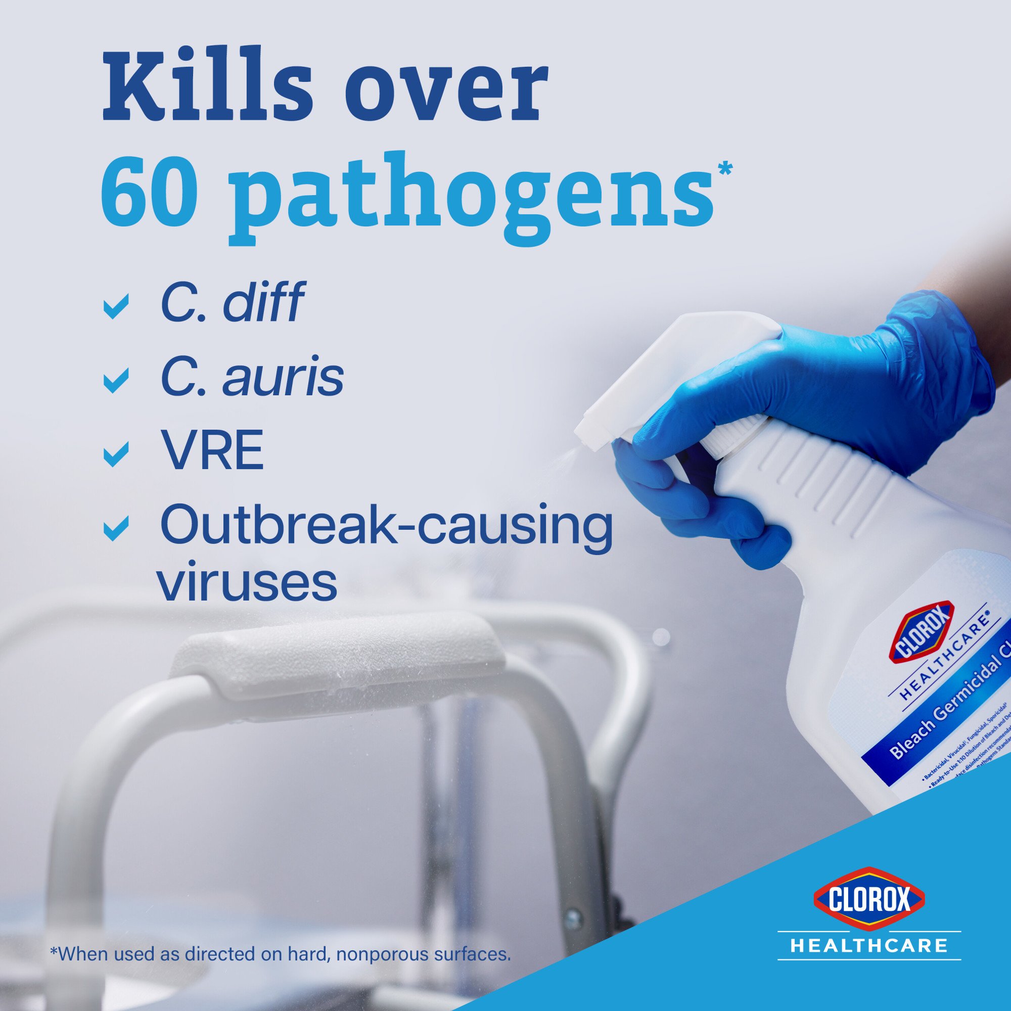 Clorox Healthcare® Bleach Germicidal Cleaner, Spray Bottle, 32 oz. - Image 4