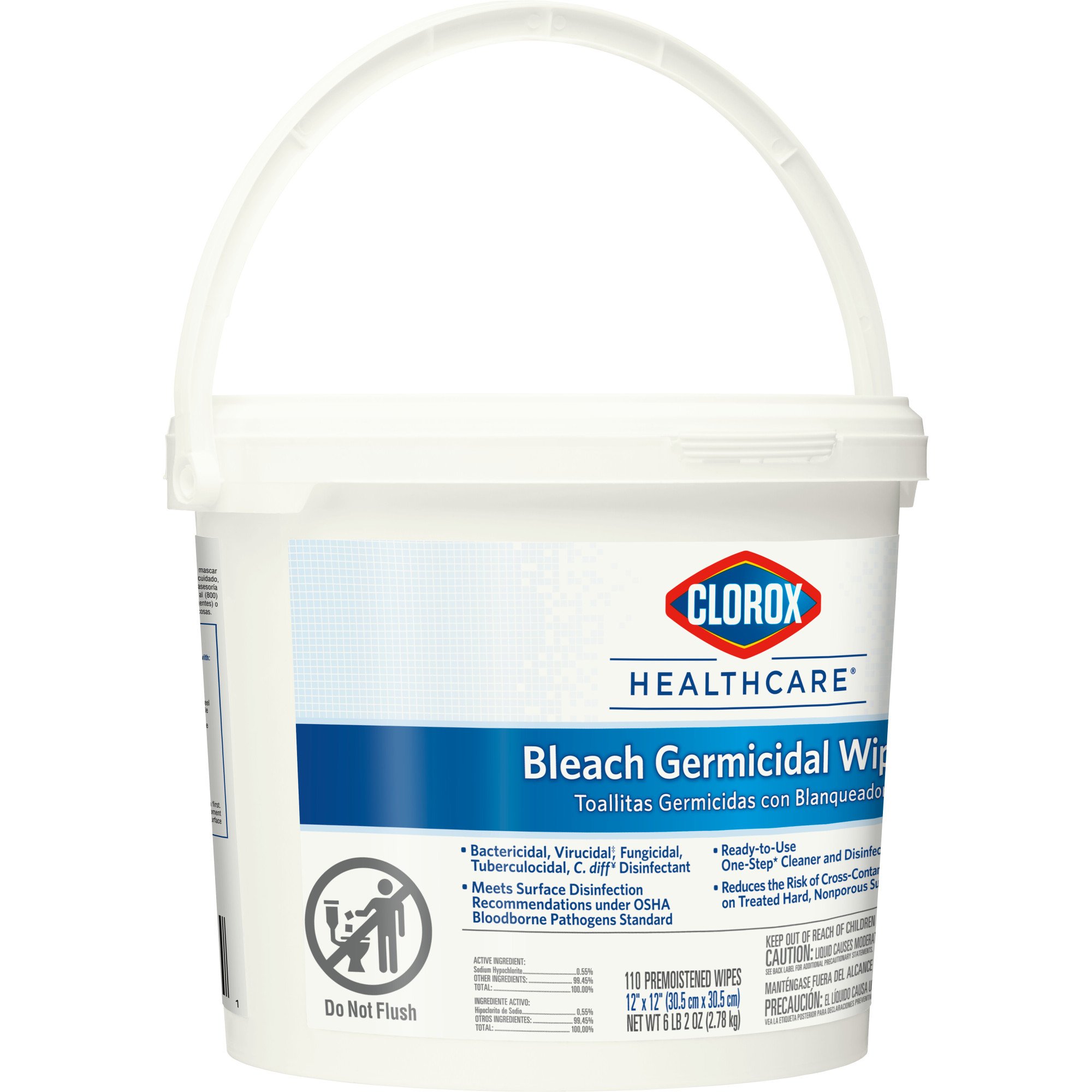Clorox Healthcare® Bleach Germicidal Wipes, Bucket, 110 ct. - Image 4