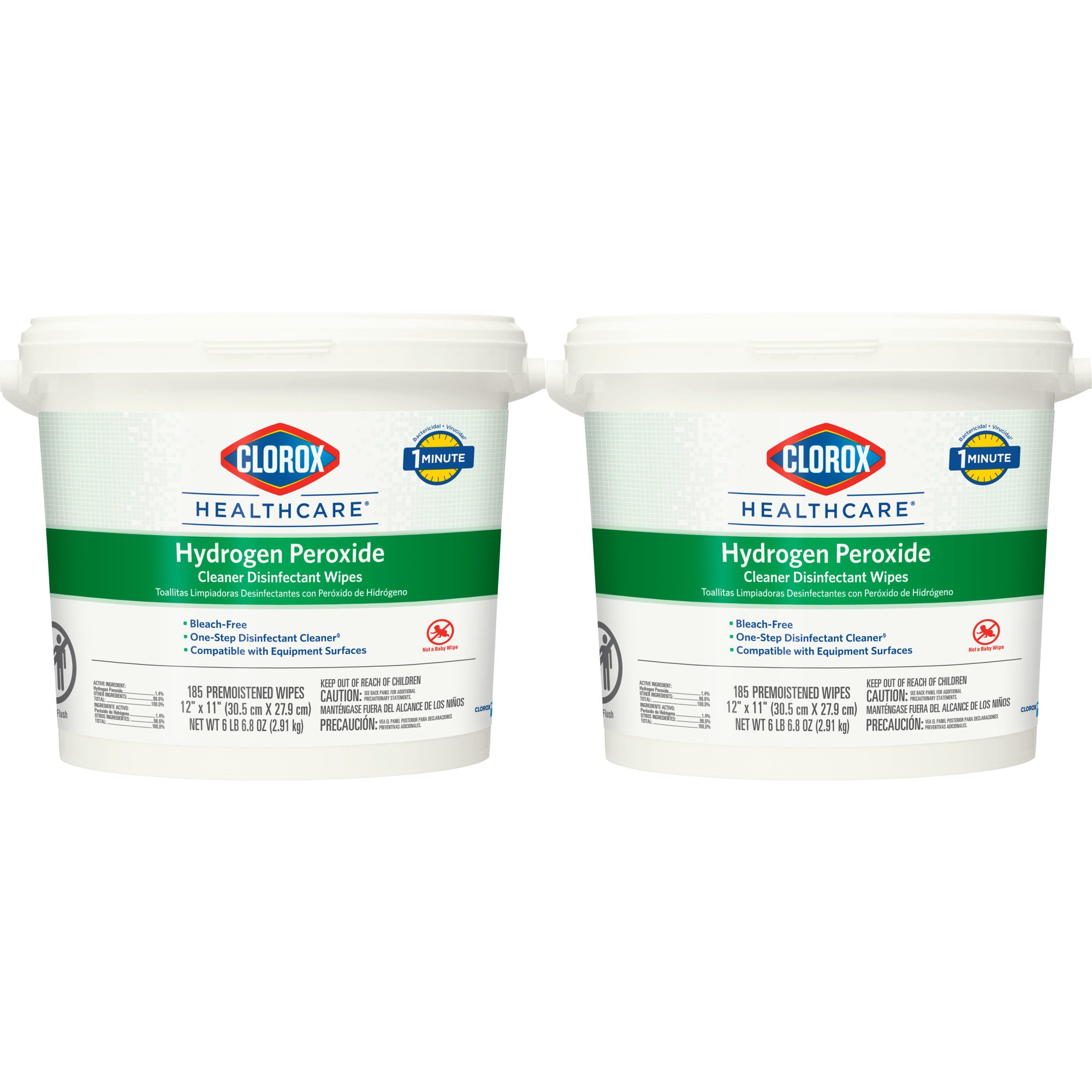 Clorox Healthcare® Hydrogen Peroxide Cleaner Disinfectant Wipes, Bucket, 185 ct. - Image 3
