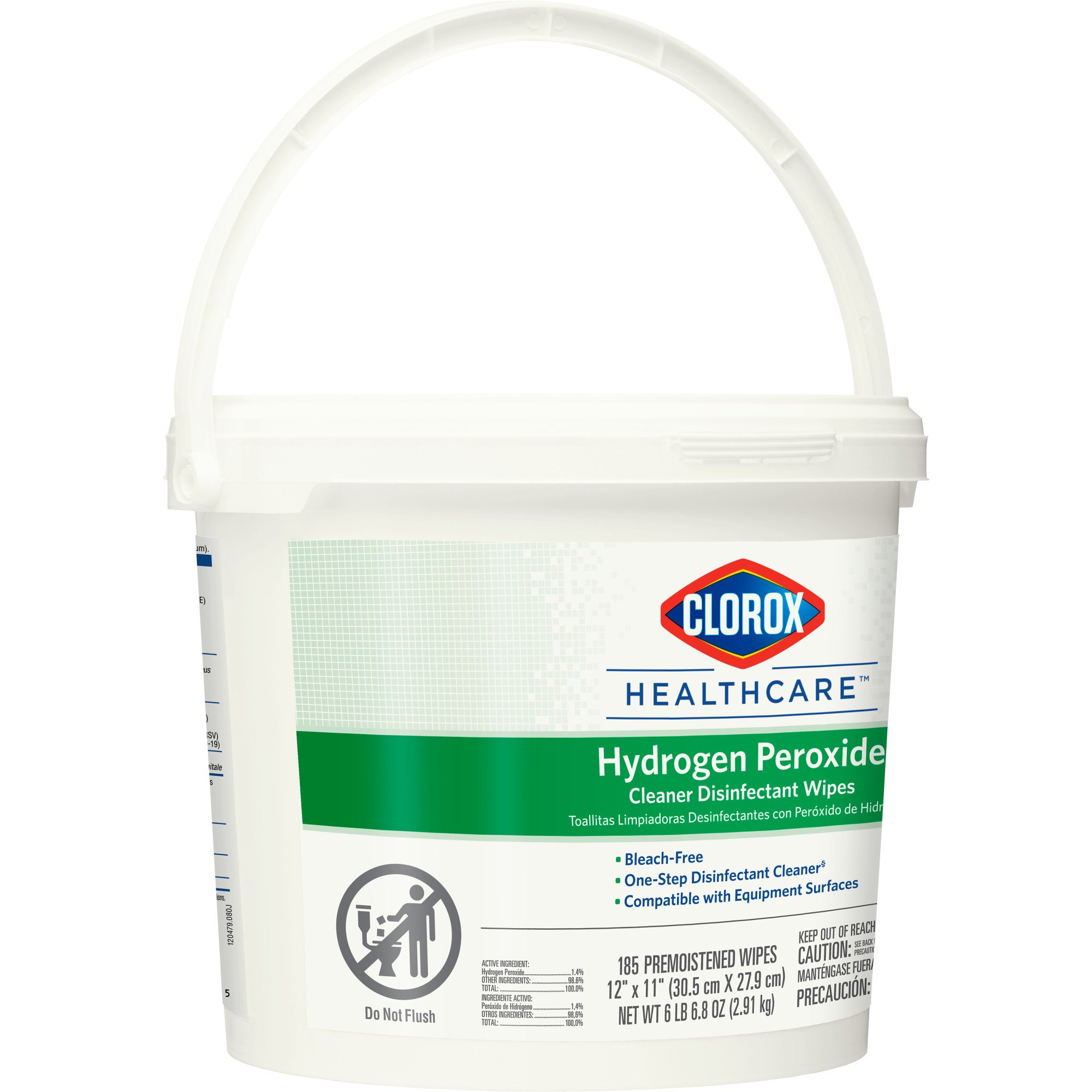Clorox Healthcare® Hydrogen Peroxide Cleaner Disinfectant Wipes, Bucket, 185 ct. - Image 4