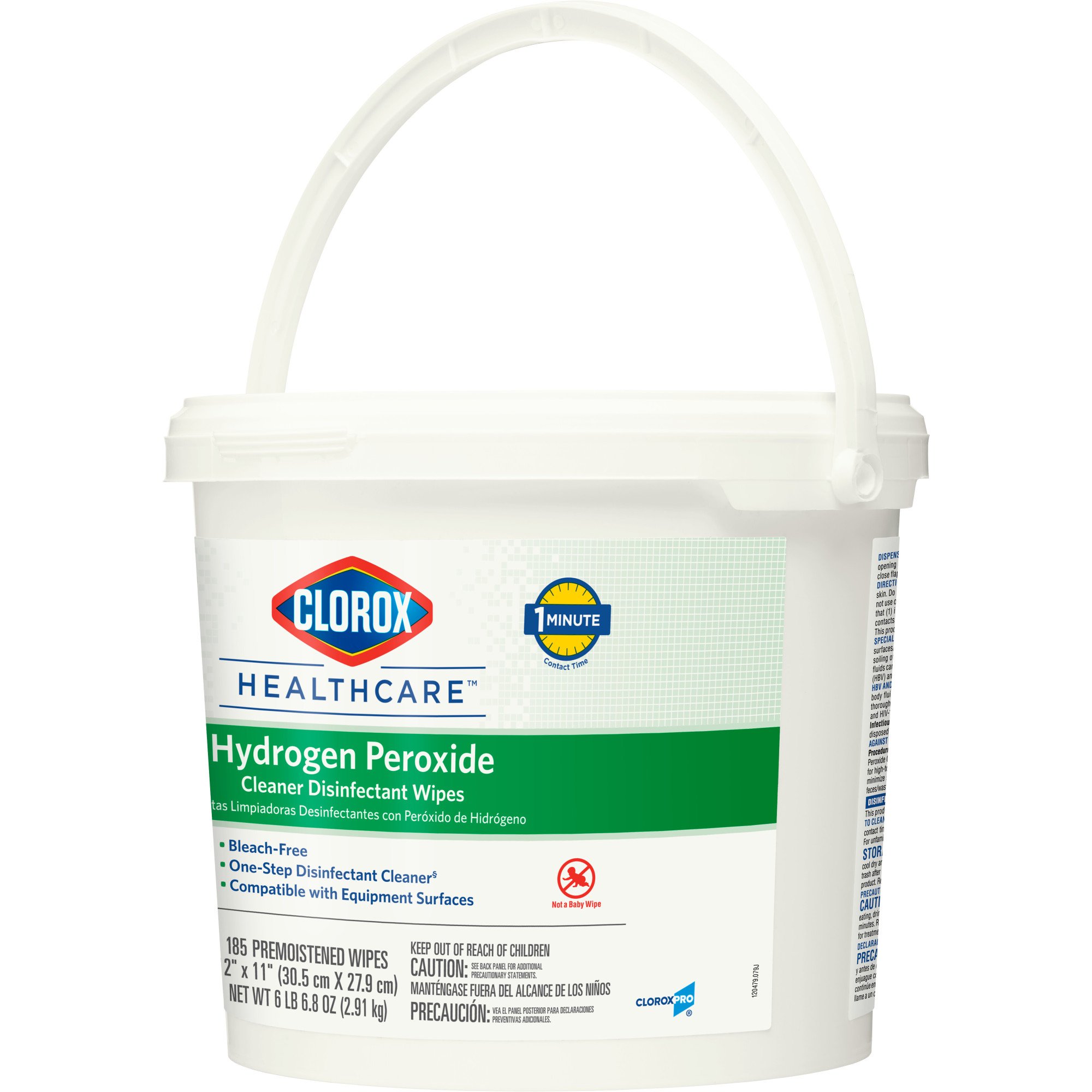 Clorox Healthcare® Hydrogen Peroxide Cleaner Disinfectant Wipes, Bucket, 185 ct. - Image 5