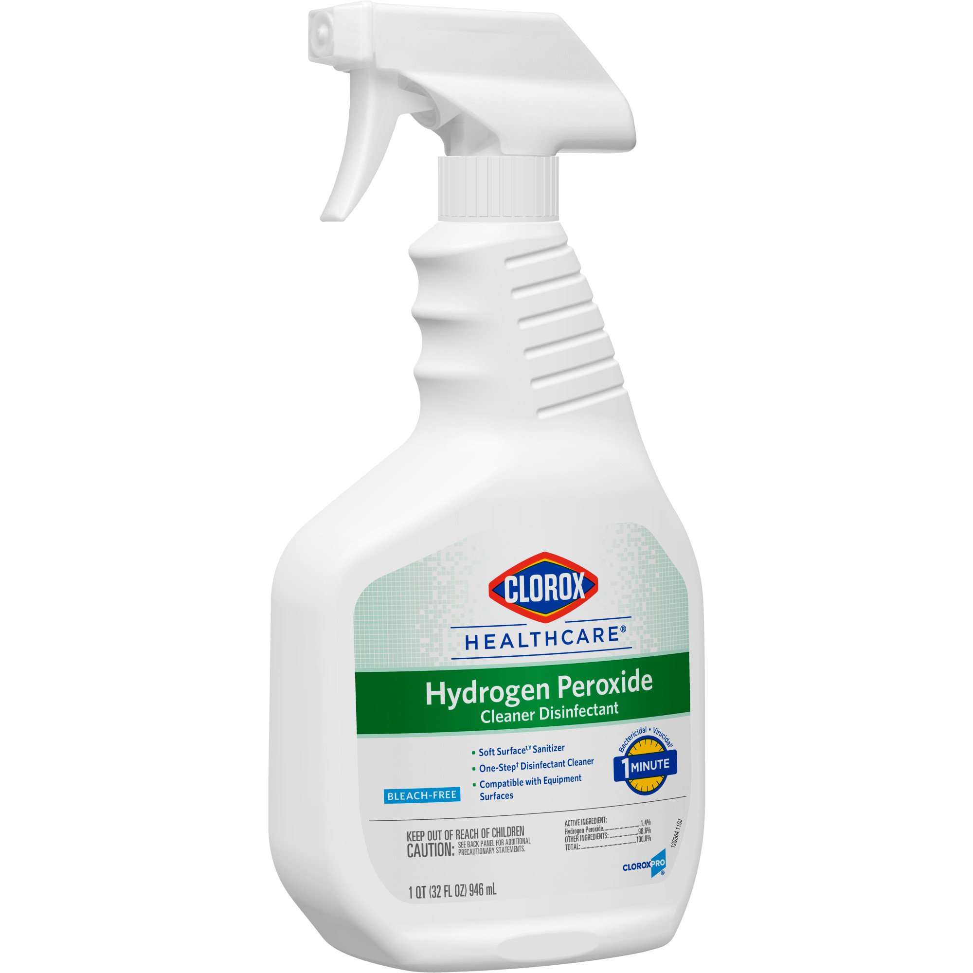 Clorox Healthcare® Hydrogen Peroxide Cleaner Disinfectant, Spray Bottle, 32 oz.