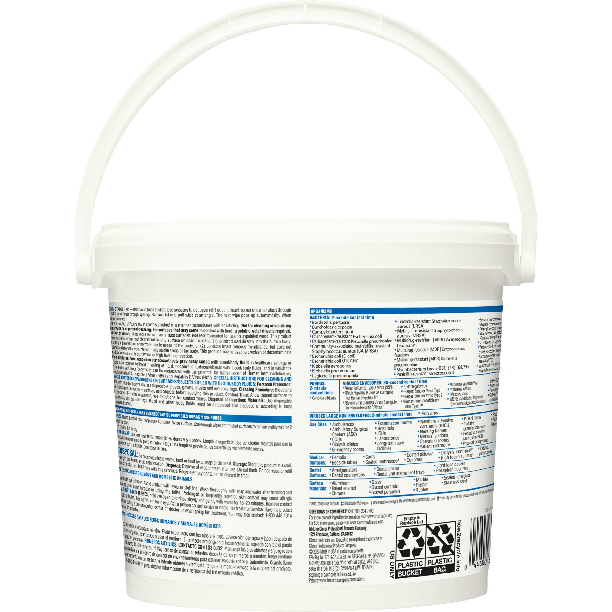 Clorox Healthcare® VersaSure® Cleaner Disinfectant Wipes, Bucket - Image 4