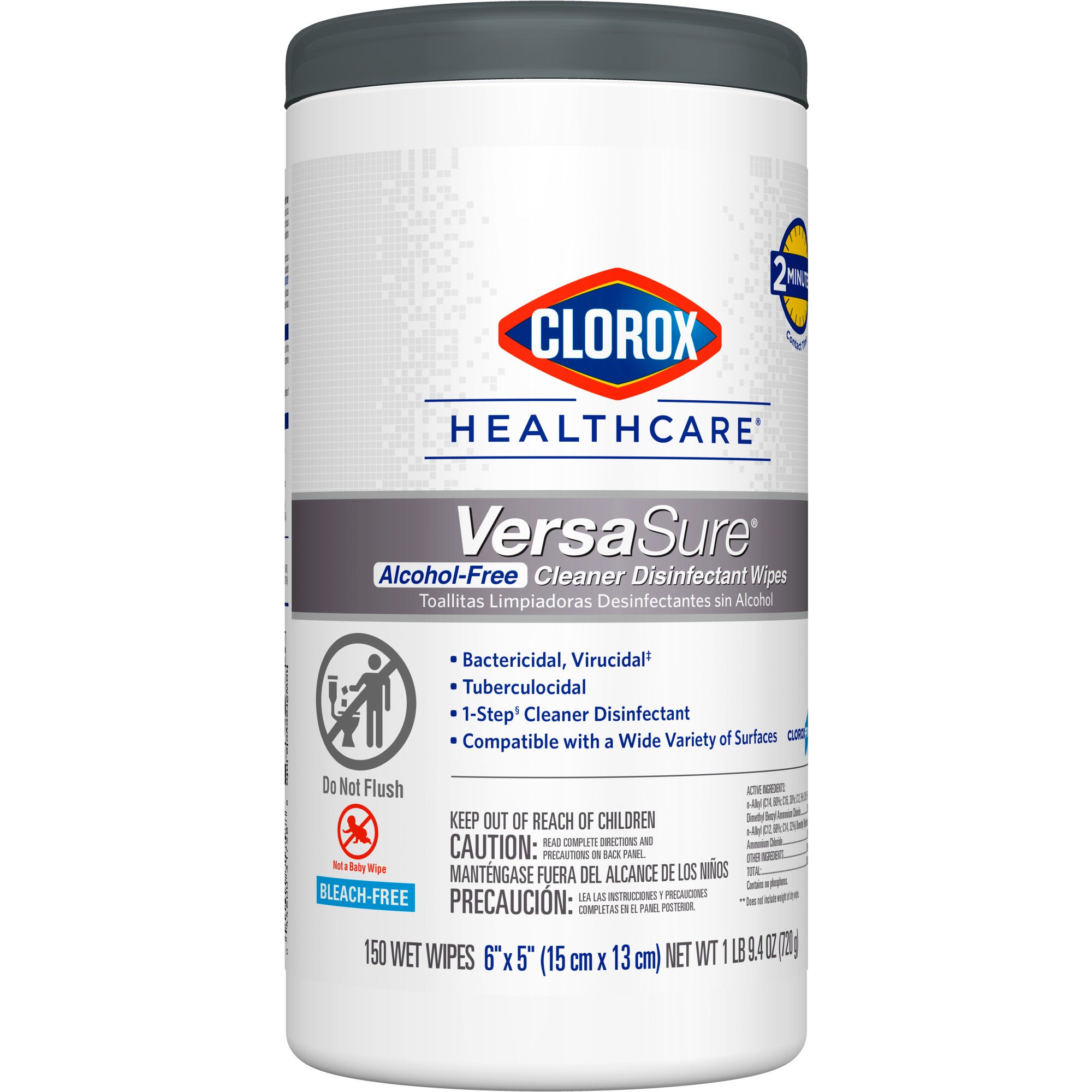 Clorox Healthcare® VersaSure® Cleaner Disinfectant Wipes, Canister - Image 4