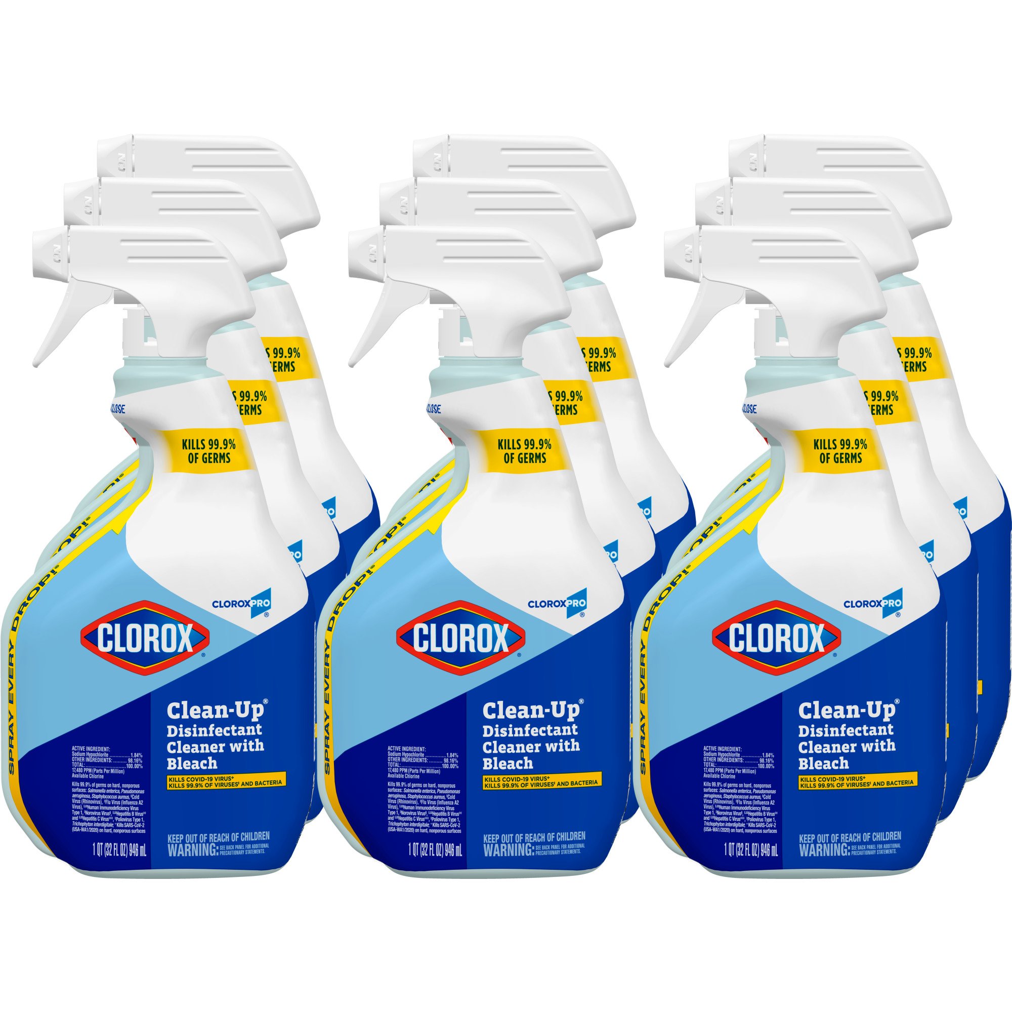 Clorox Pro™ Clean-Up® Disinfectant Cleaner w/ Bleach, 32-ounce spray bottle - Image 4