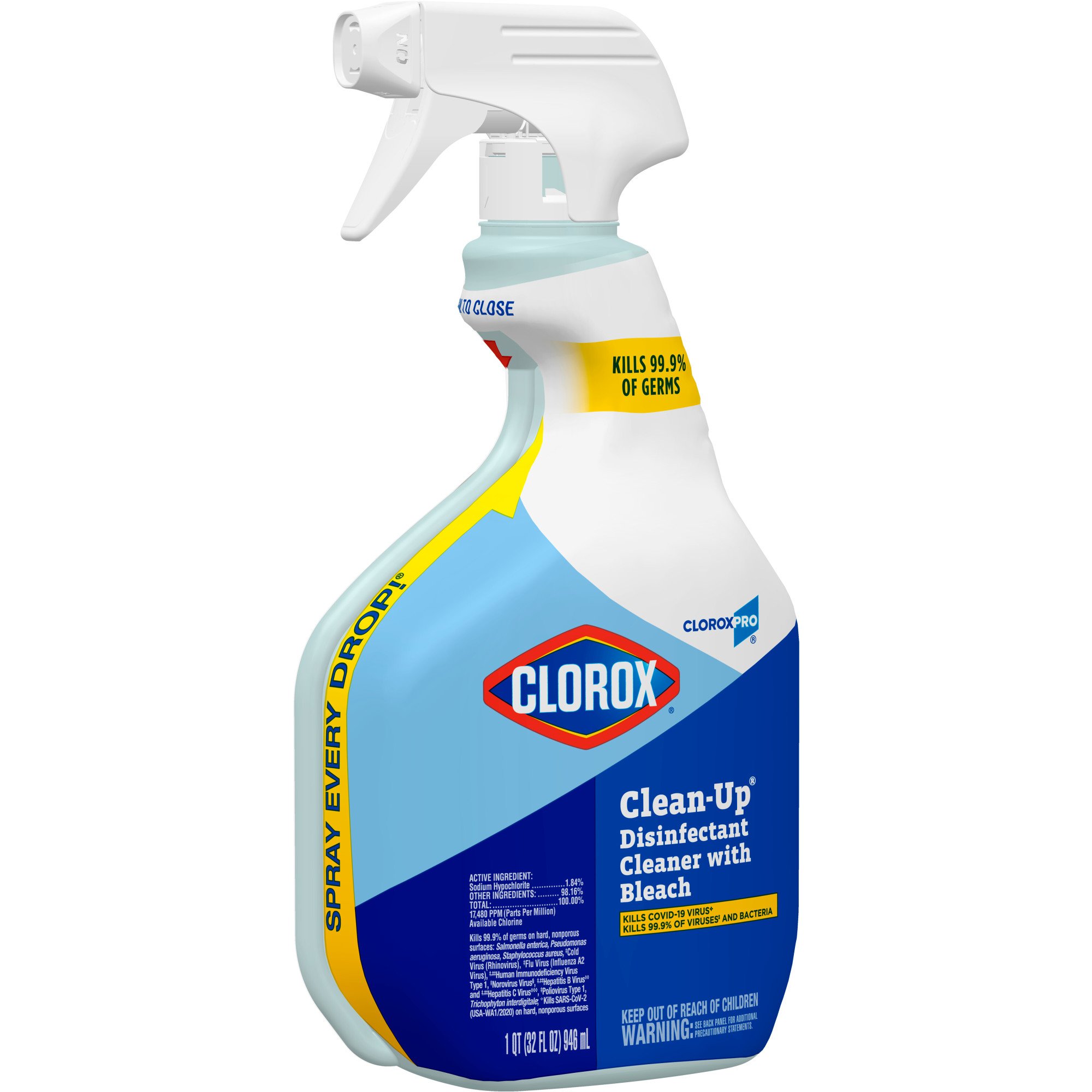 Clorox Pro™ Clean-Up® Disinfectant Cleaner w/ Bleach, 32-ounce spray bottle