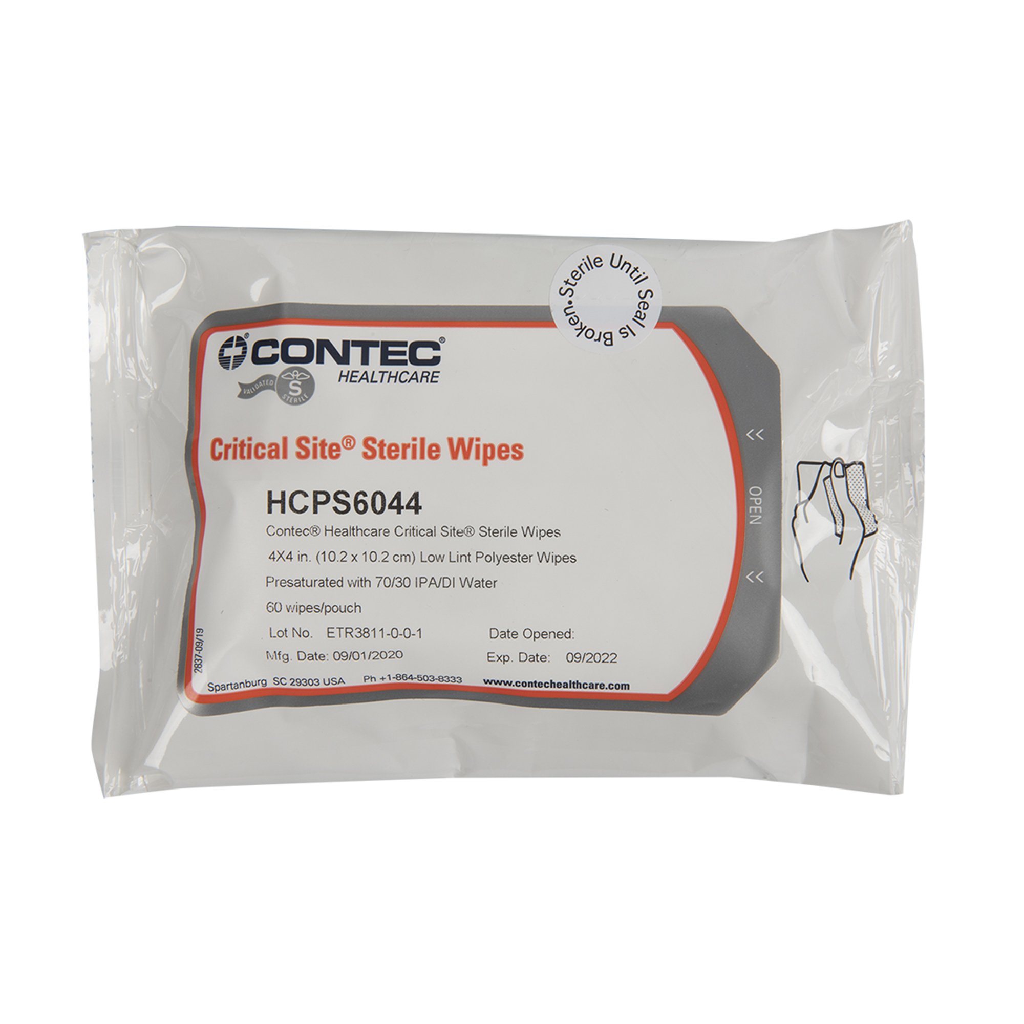 Contec® Critical Site® Isopropyl Alcohol Surface Disinfecting Wipes