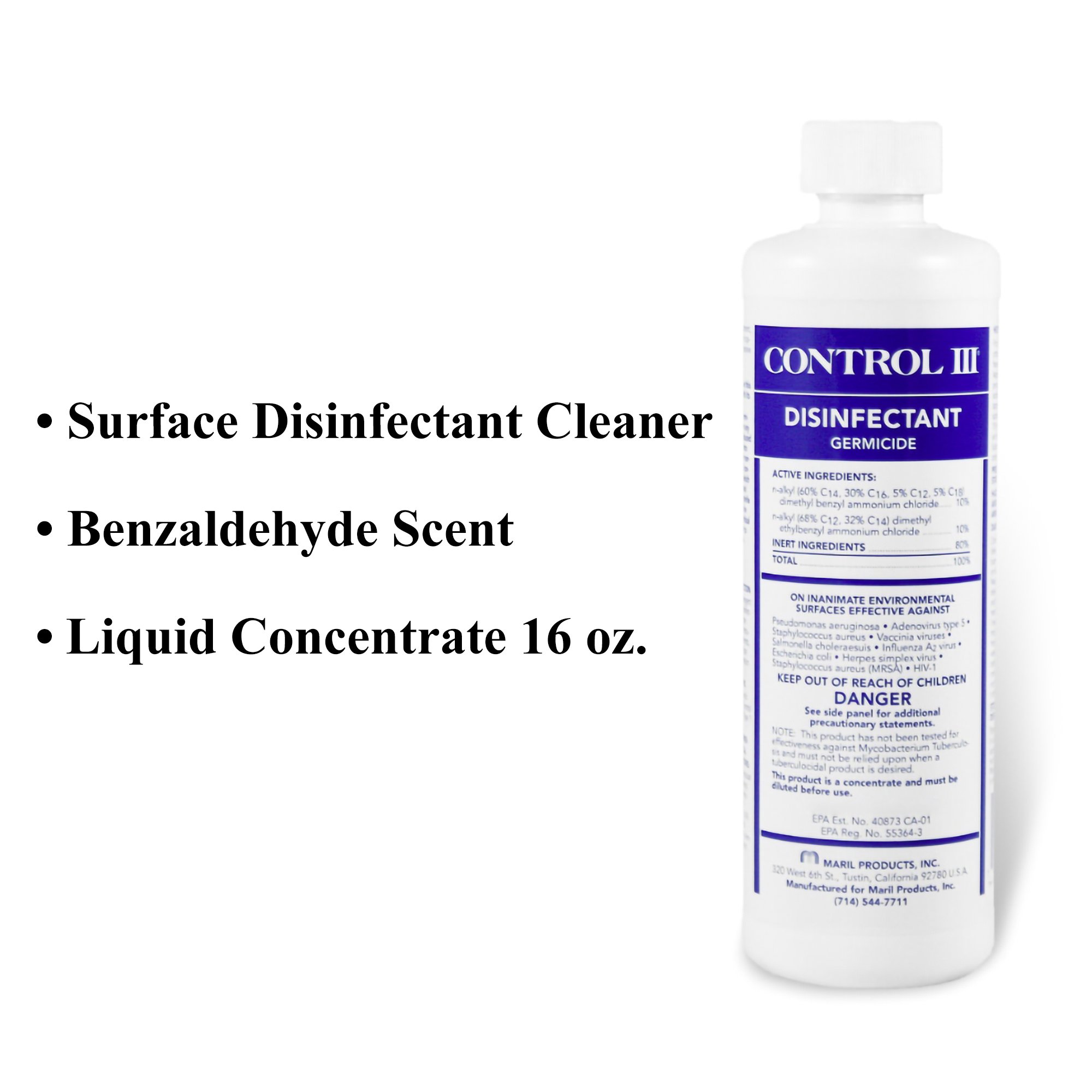 Control III® Surface Disinfectant Germicide Cleaner, 16 oz. - Image 2