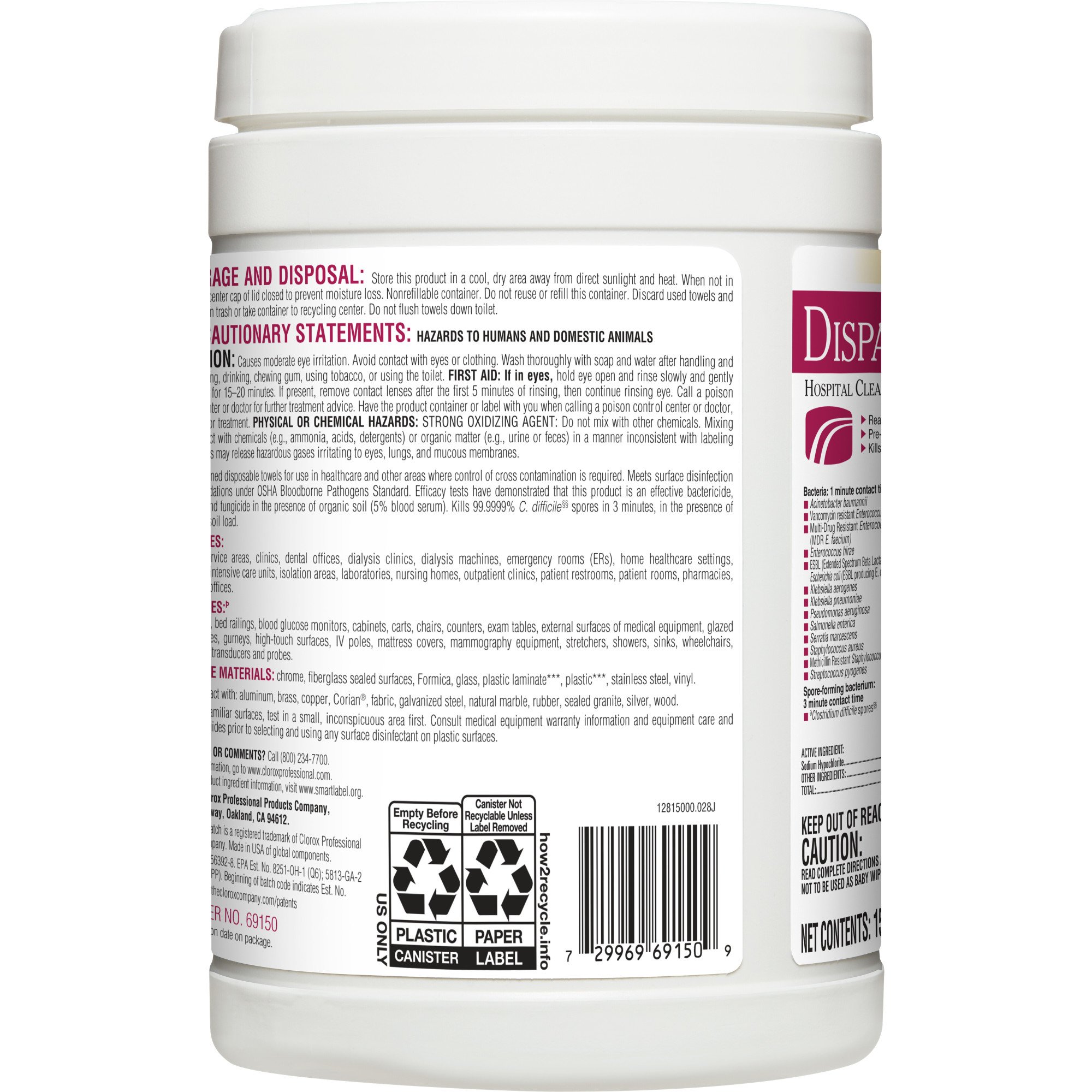 Dispatch® Surface Disinfectant Cleaner with Bleach, Canister - Image 4